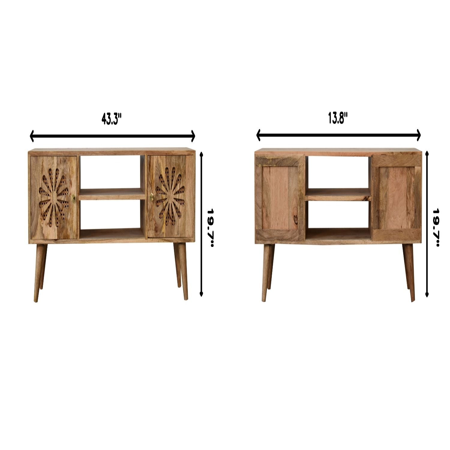 Rosalie - Media Unit - Beige Brown