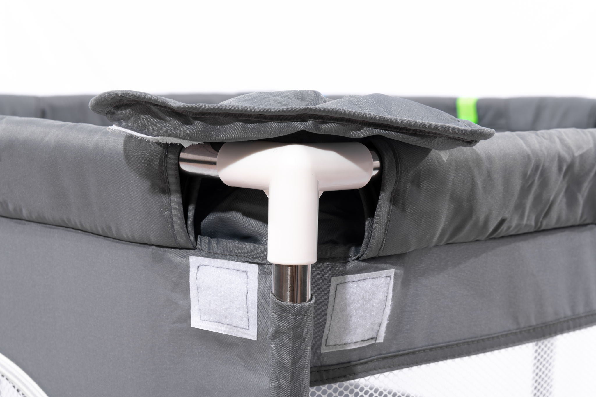 Fabric Baby Playpen, Baby Fence Play Area With Anti Slip Base - Gray