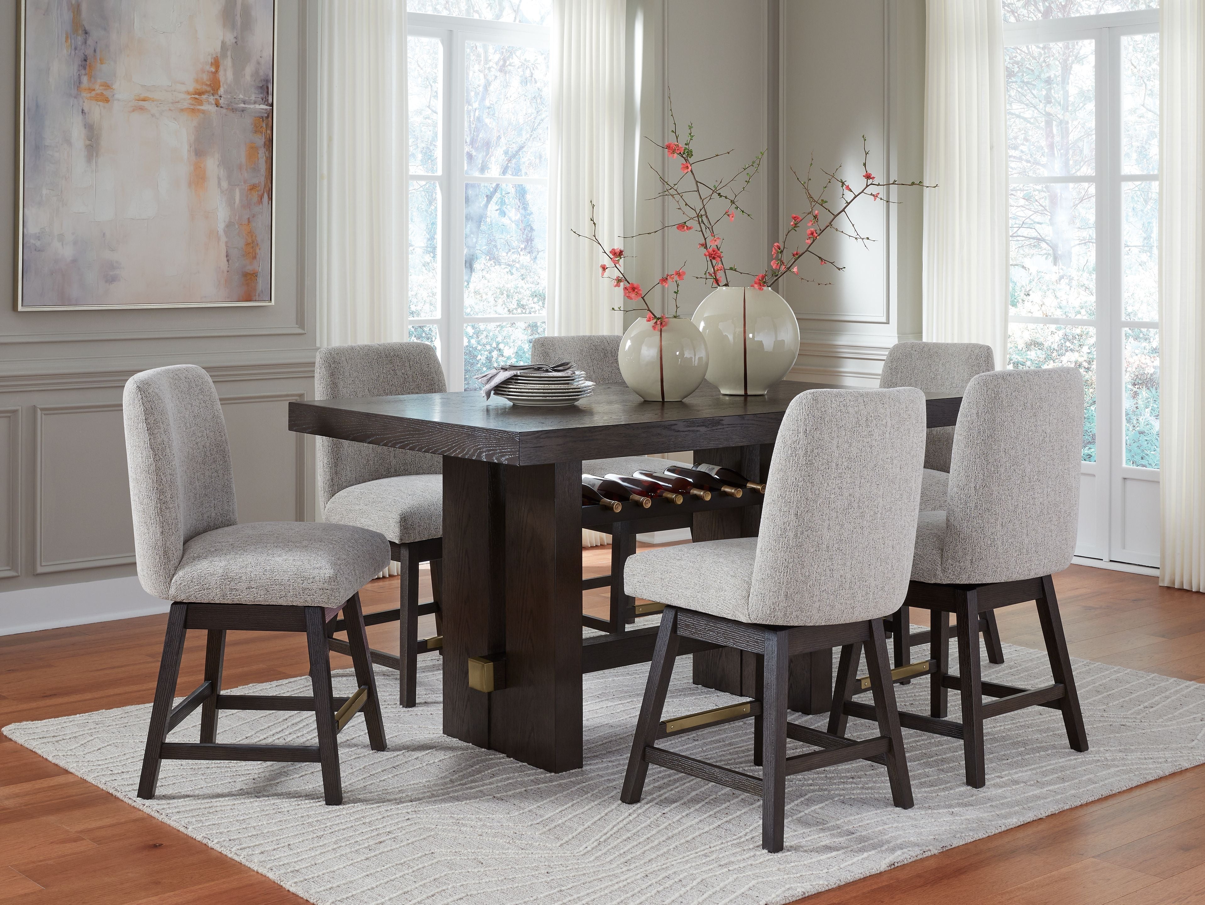 Signature Design by Ashley® Burkhaus - Rectangular Counter Table Set | Meri Furniture