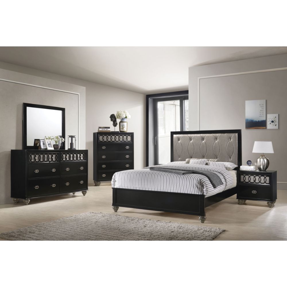 ACME Ulrik - Eastern King Bed - Copper & Black | Meri Furniture