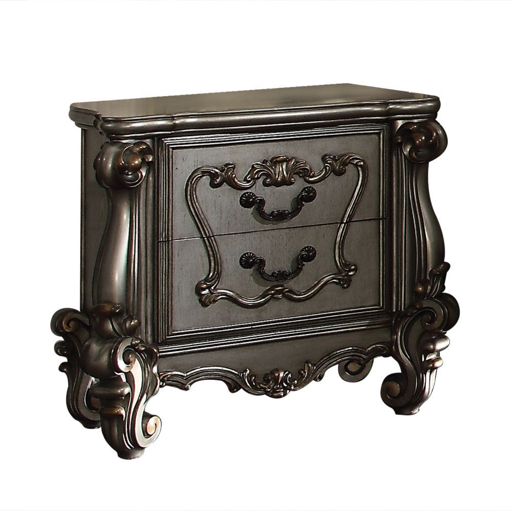 ACME The Versailles nightstand is the perfect accent to create the style of royalty your bedroom has been needing. | Meri Furniture