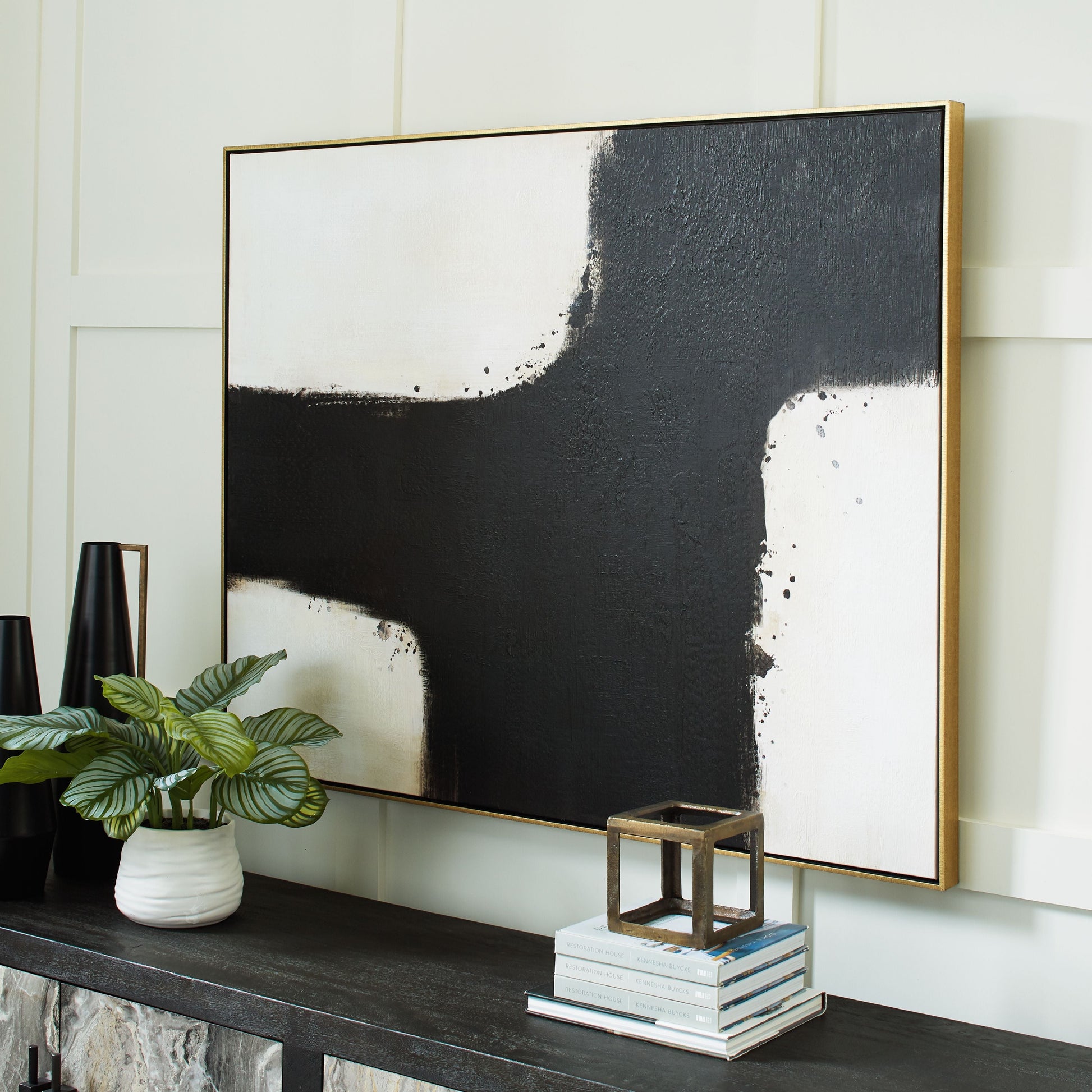 Signature Design by Ashley® Reighlea - Black / White - Wall Art | Meri Furniture