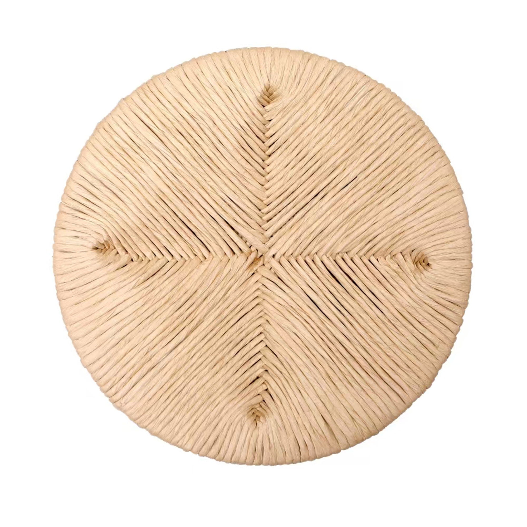 Boho Style Handwoven Paper Rope Counter Stools (Set of 2)