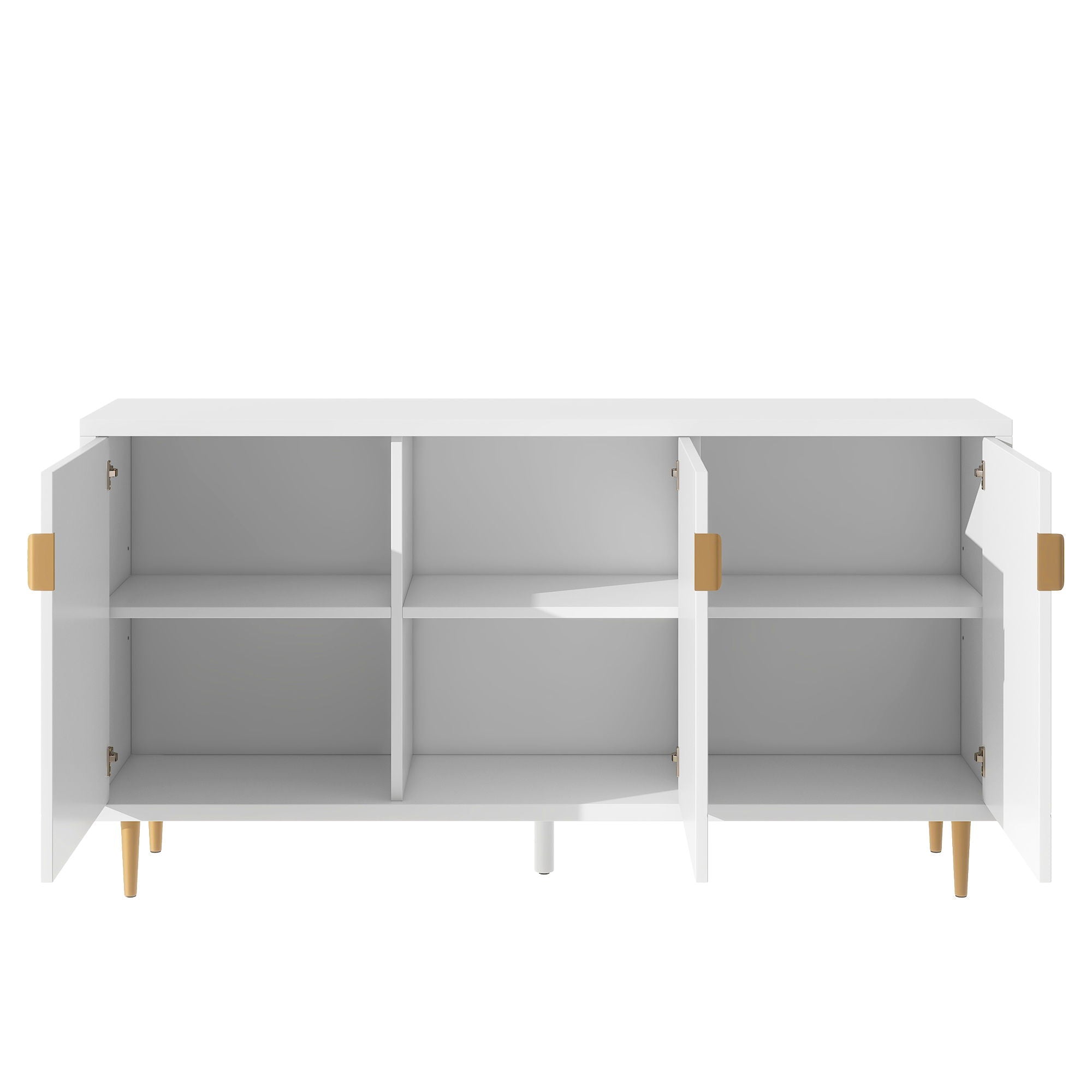 Modern TV Stand With 3 Doors And Adjustable Shelves