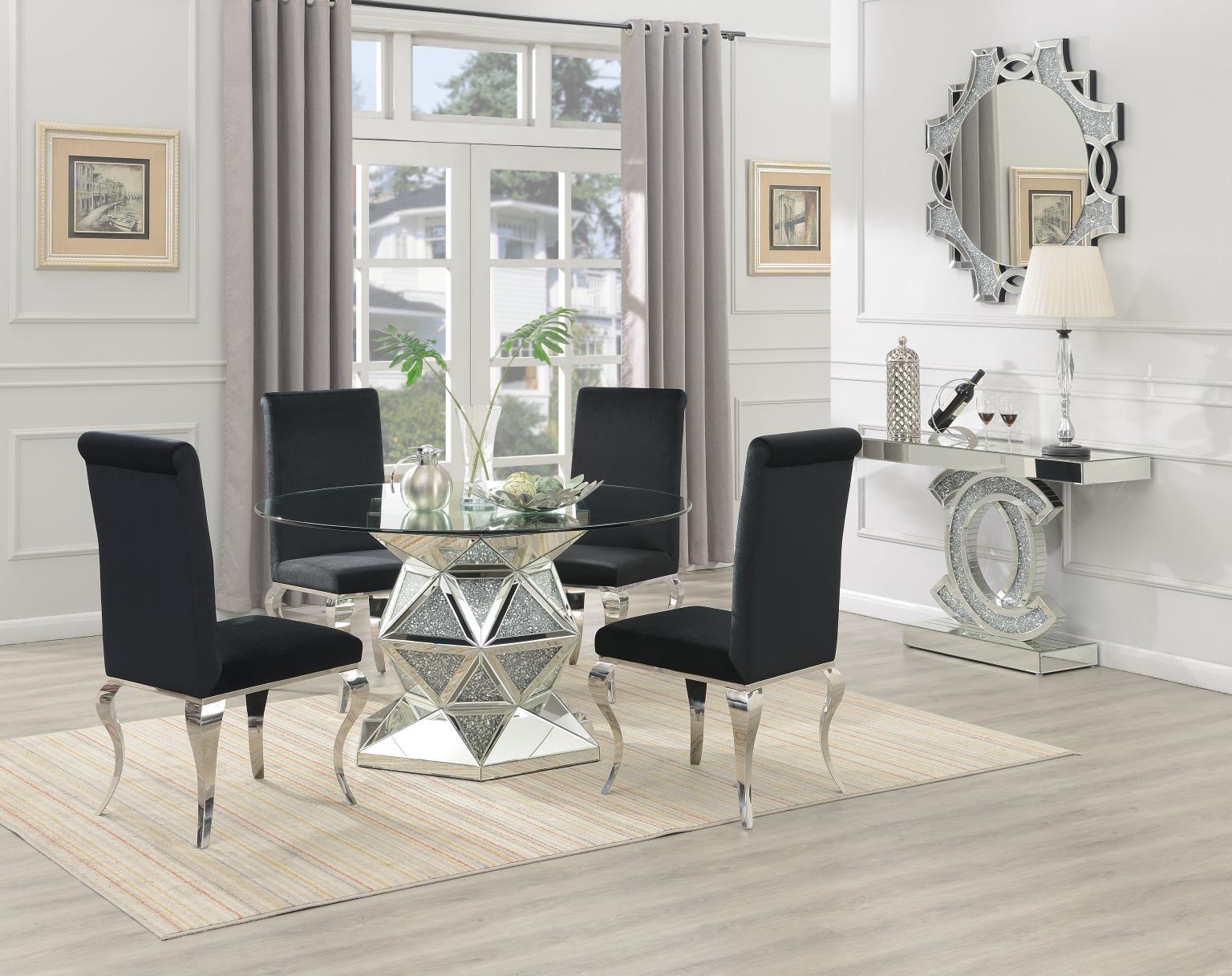 G-102 - Glamour Dining Table - Pearl Silver
