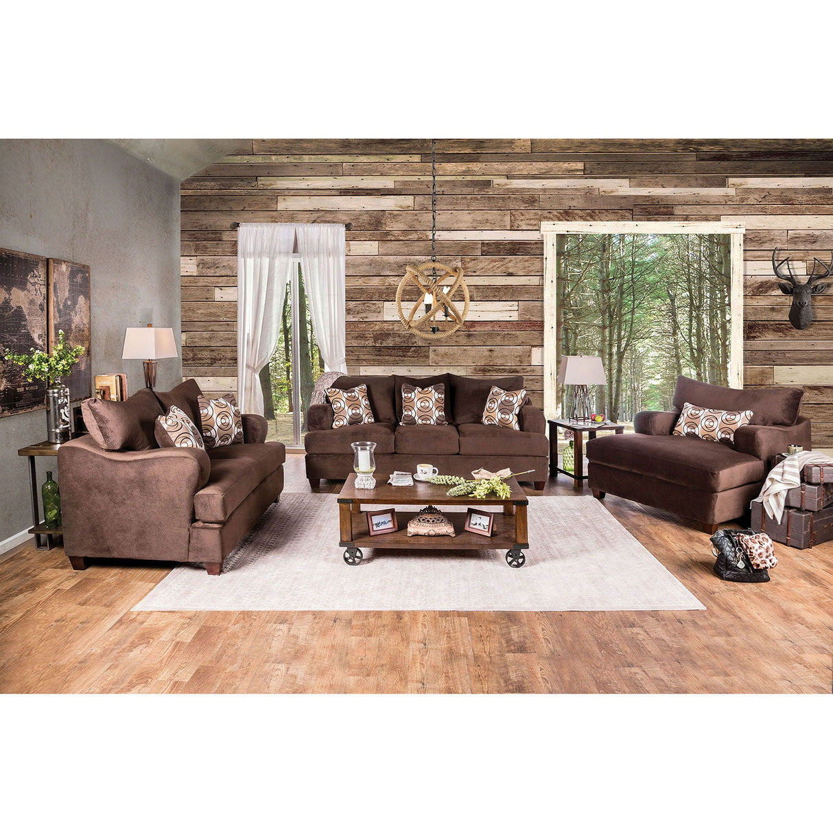 Furniture of America Wessington - Sofa - Chocolate | Meri Furniture