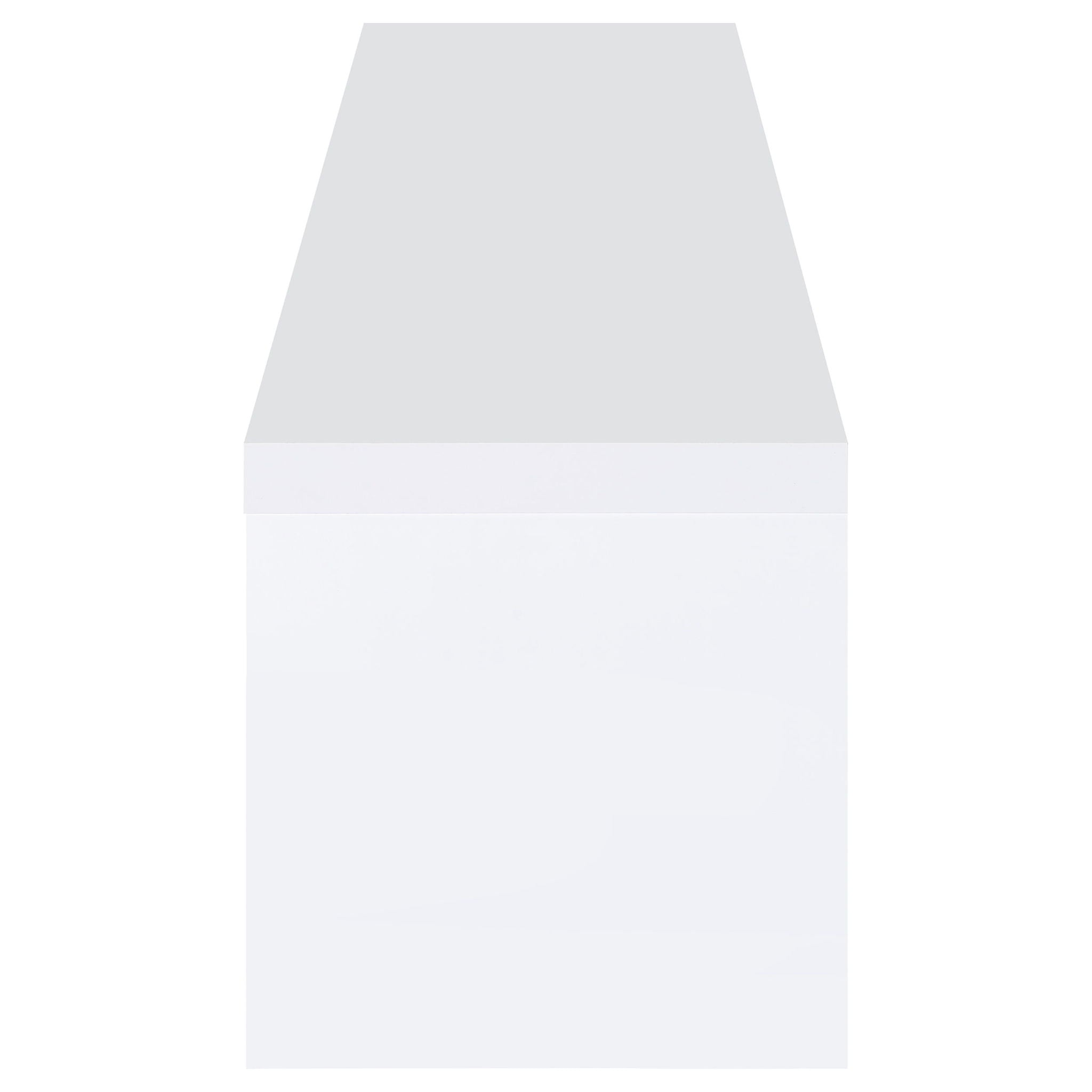 Garner - 2 Door Stand With Drawers Media Console - Gloss White