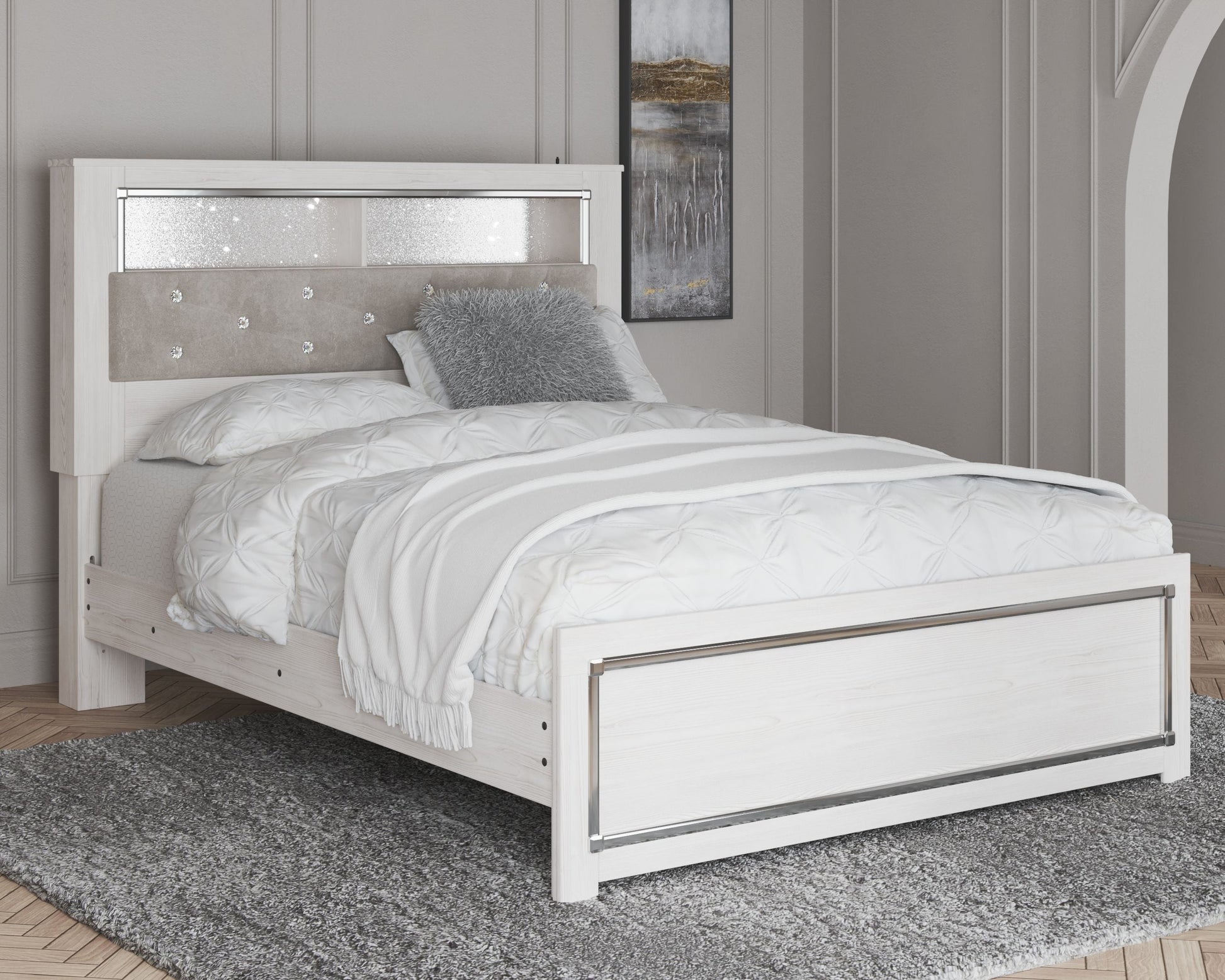 Ashley Furniture Altyra - Panel Bookcase Headboard | Meri Furniture