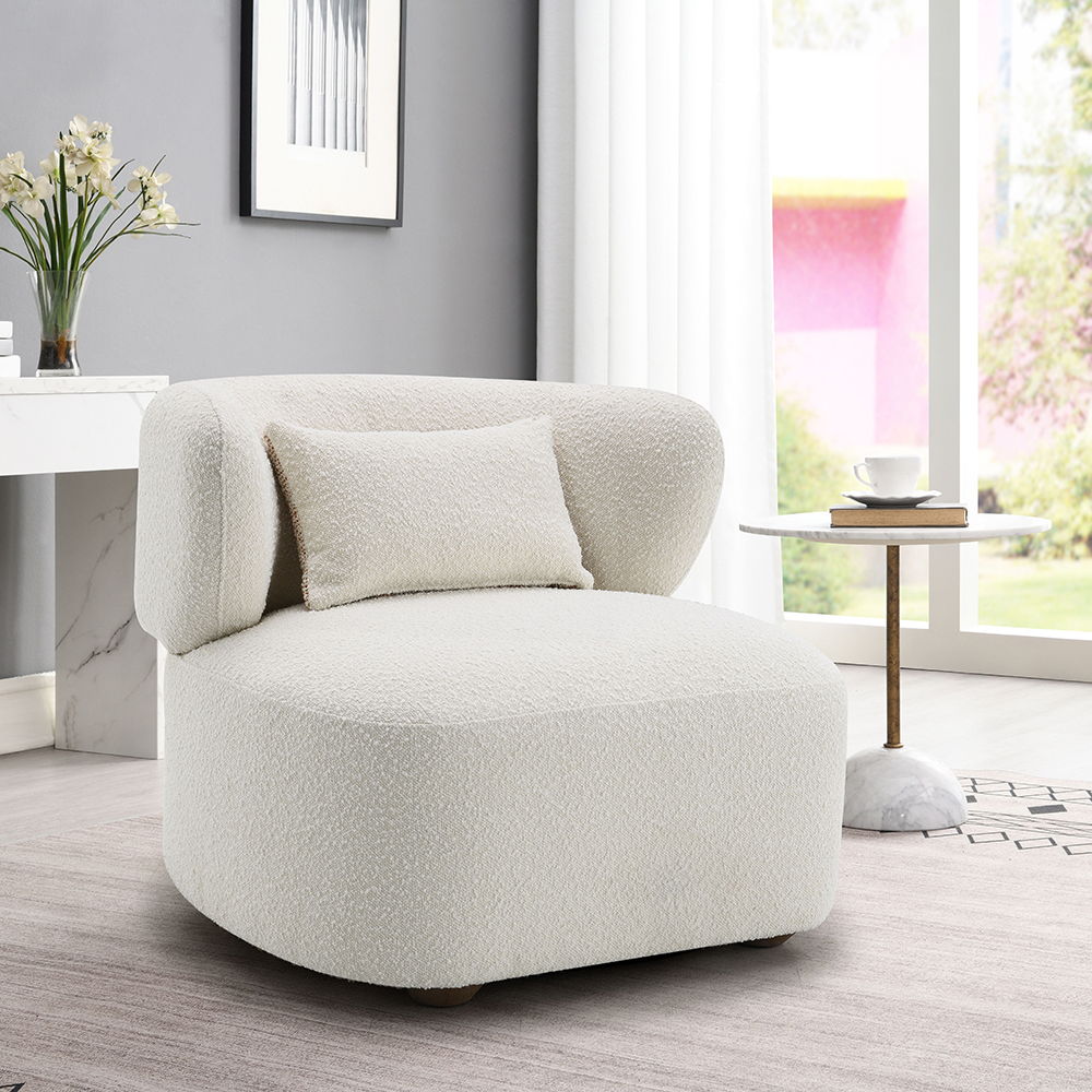 ACME Darius - Accent Chair With Pillow - Beige Boucle | Meri Furniture