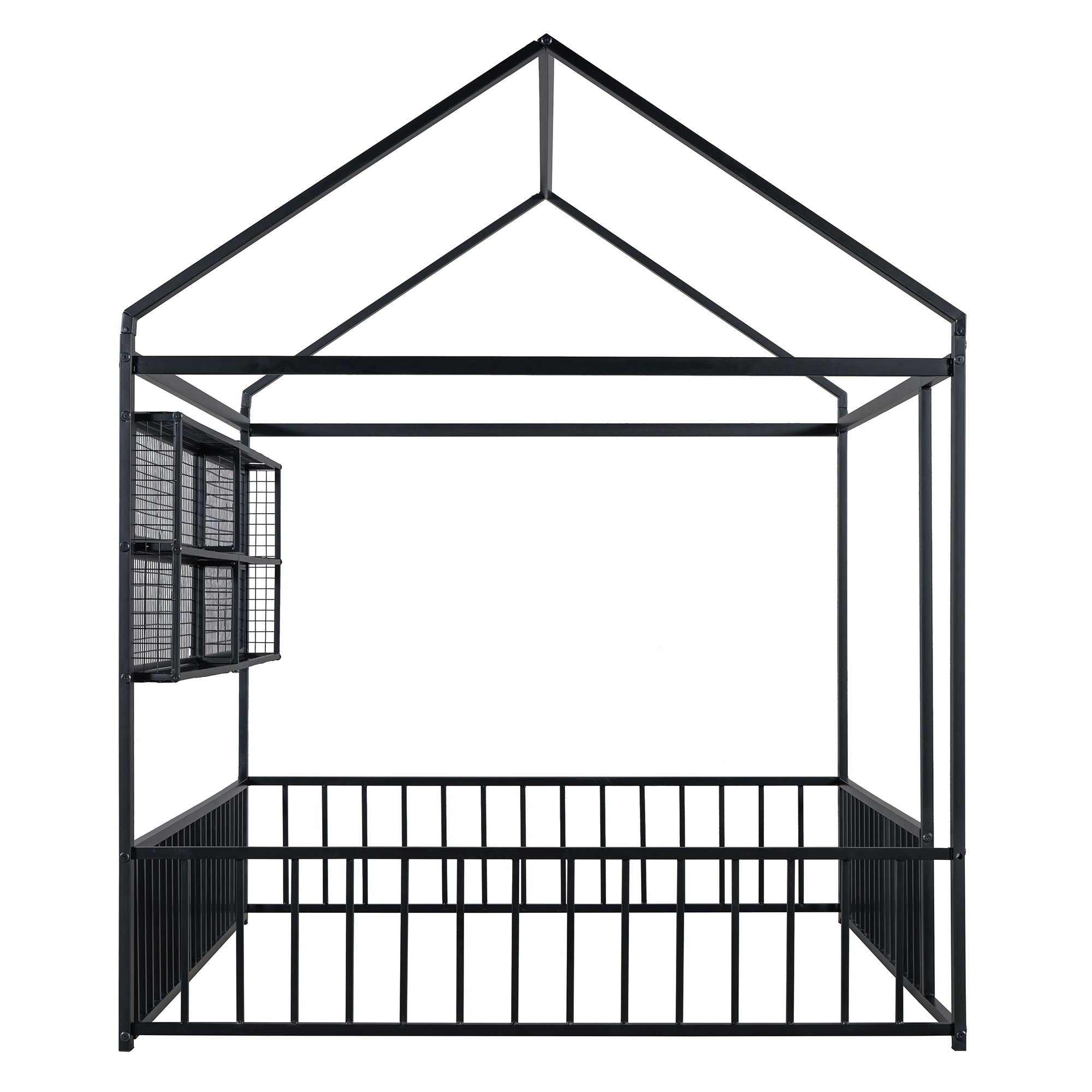 House Frame With Fence And Shelves