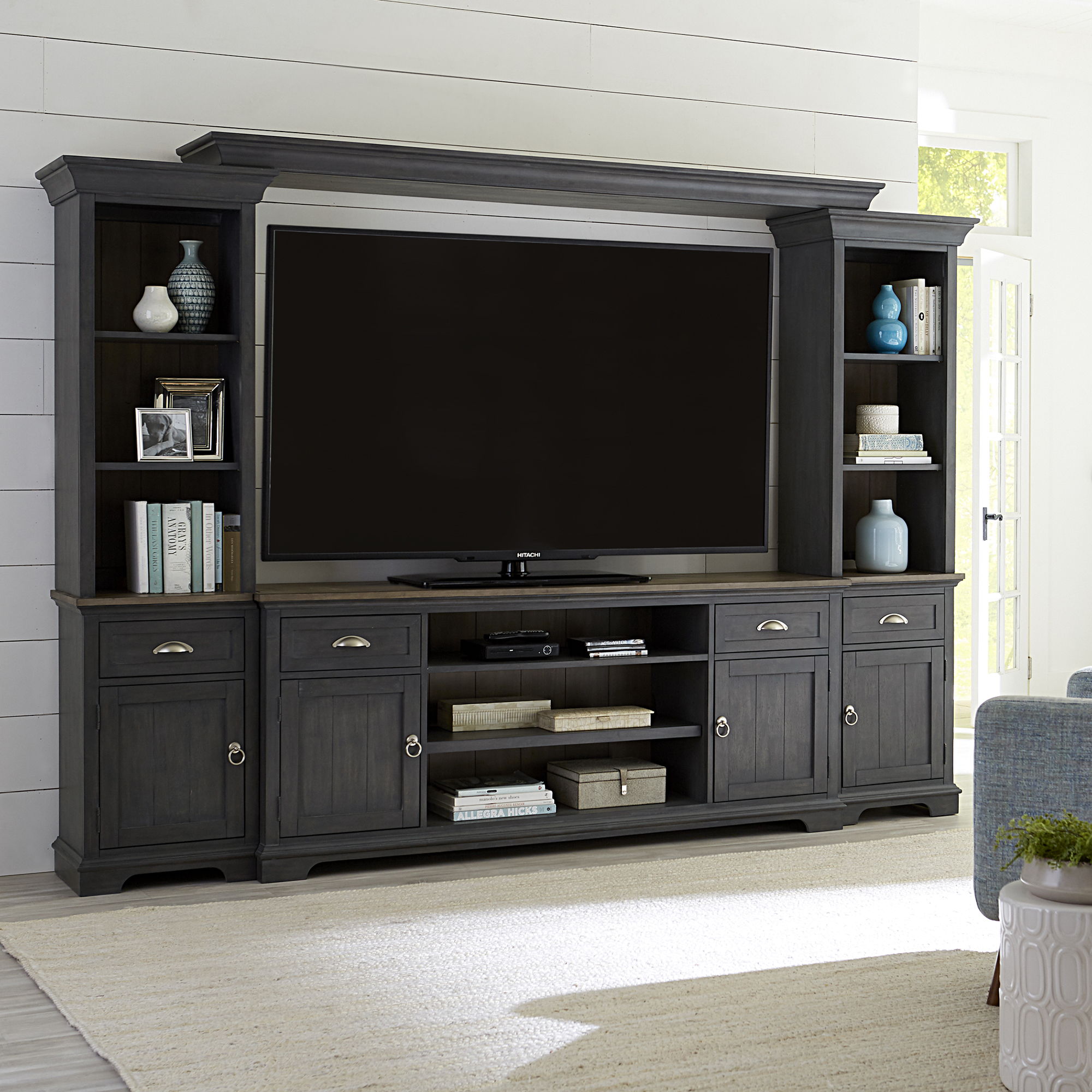 Liberty Furniture Ocean Isle - Entertainment Center With Piers | Meri Furniture