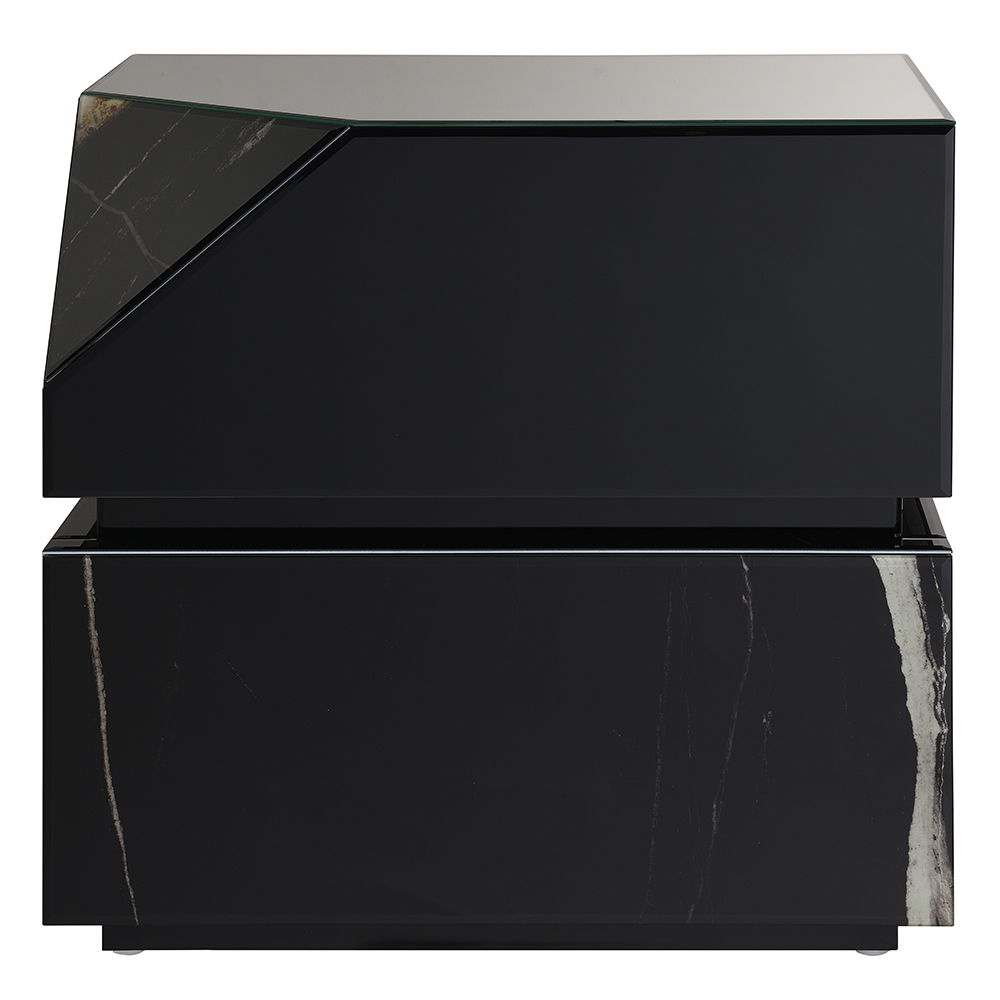ACME Drisana - End Table - Black Mirrored Finish | Meri Furniture