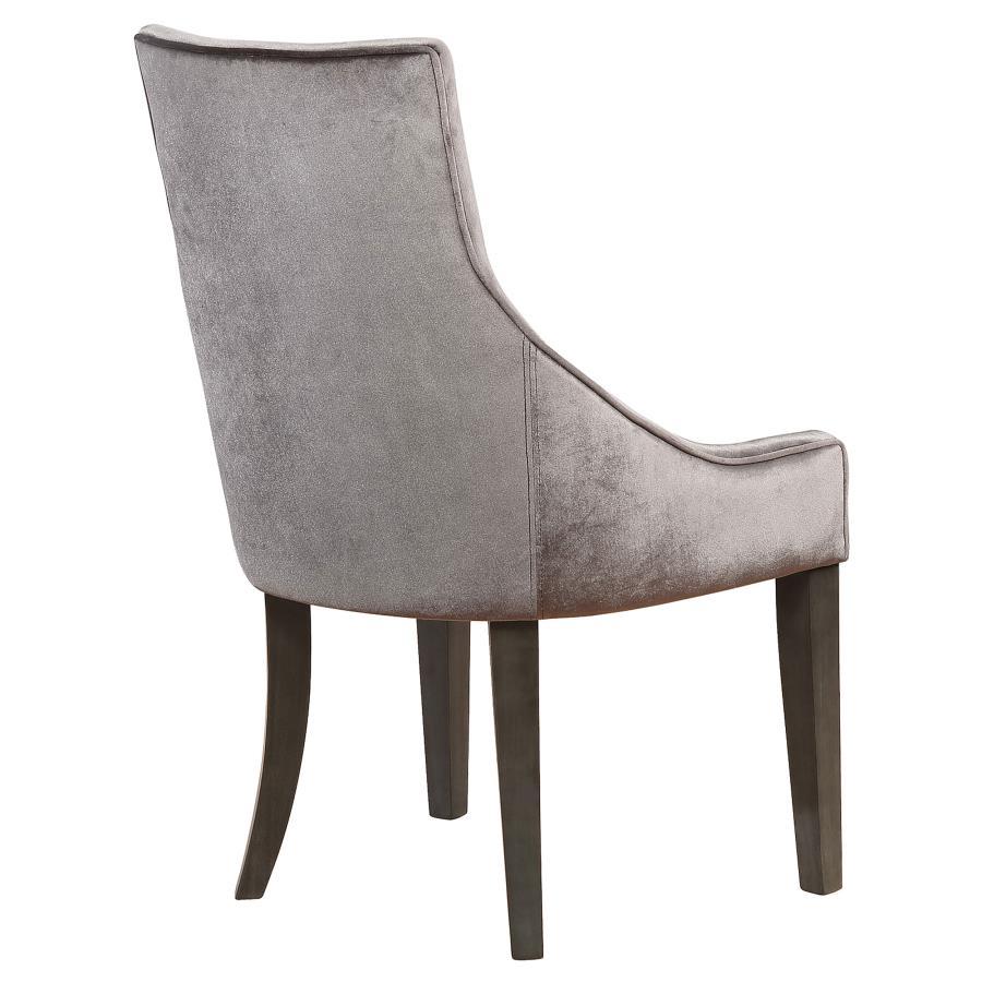 Phelps - Velvet Upholstered Dining Side Chair (Set of 2) - Gray
