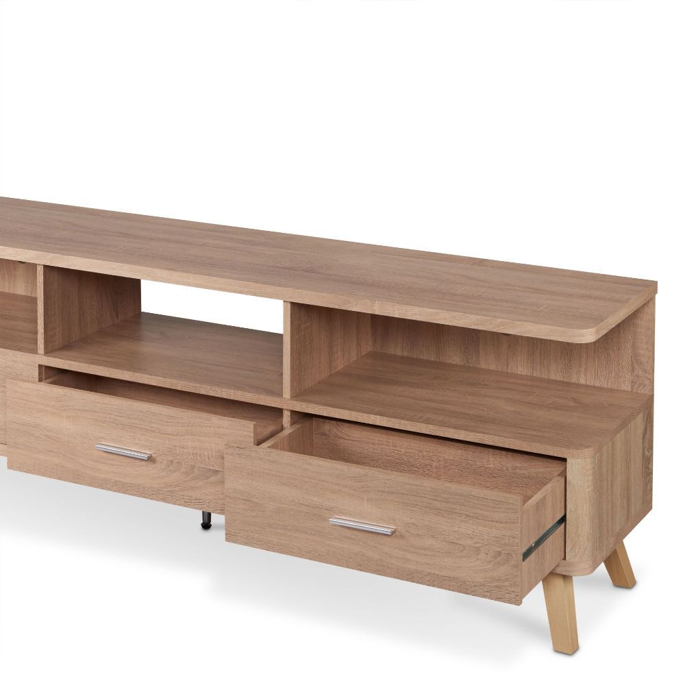 ACME Lakin - TV Stand - Rustic Natural | Meri Furniture