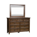 Saddlebrook - Dresser & Mirror - Dark Brown