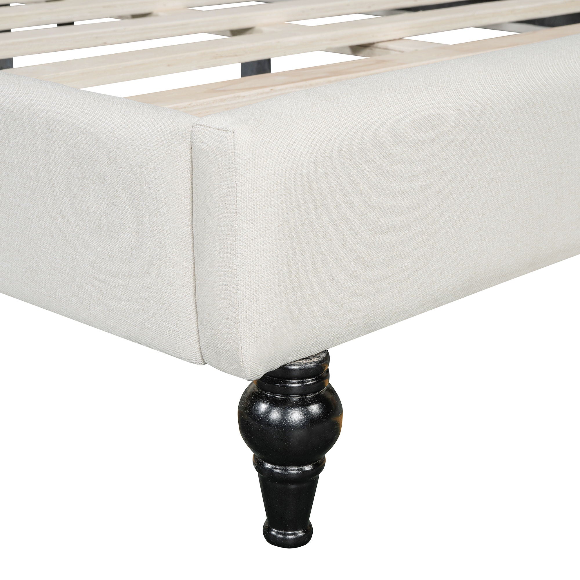 Modern L Shaped Linen Daybed With Legs