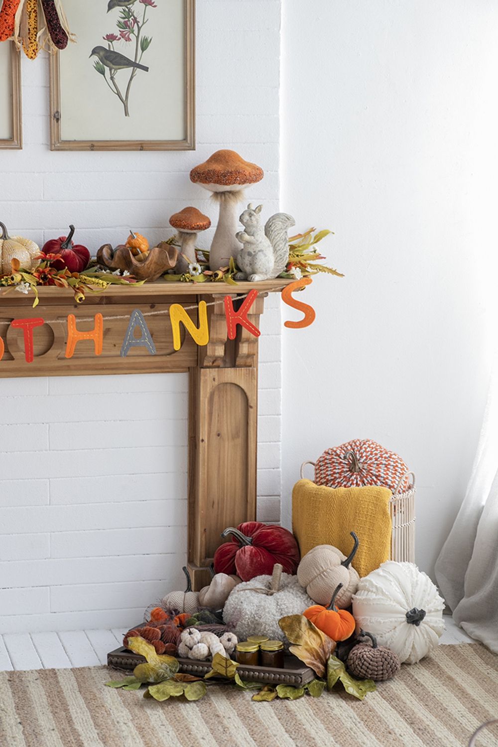 Chenille Weighted Pumpkin Ornament Decor For Holiday Harvest Festival Fall Festival & Thanksgiving