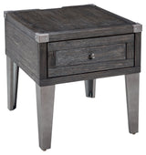 Ashley Furniture Todoe - Dark Gray - Rectangular End Table | Meri Furniture