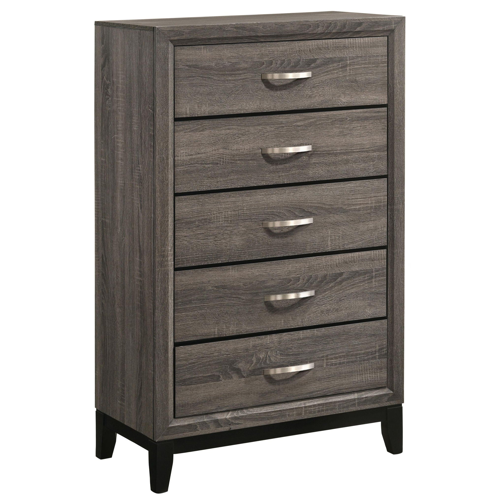 Watson Five-piece Eastern King Bedroom Set Grey Oak
