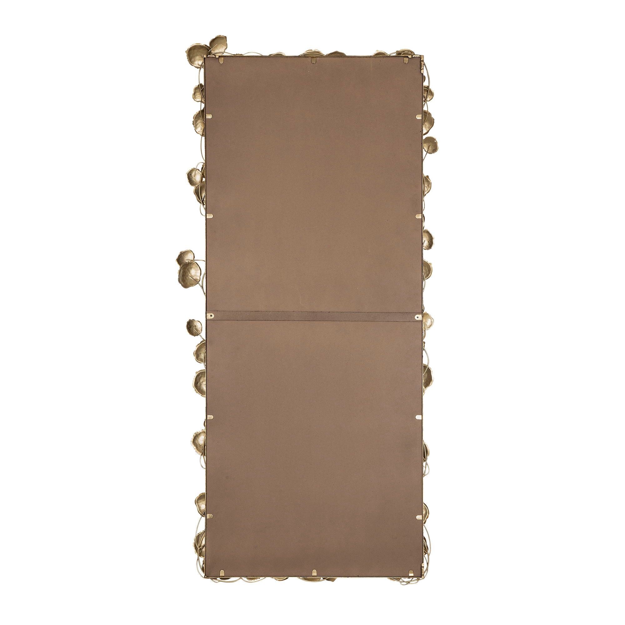 Full Length Mirror With en Leaf Accents, Floor Miiror For Living Room Bedroom - Gold