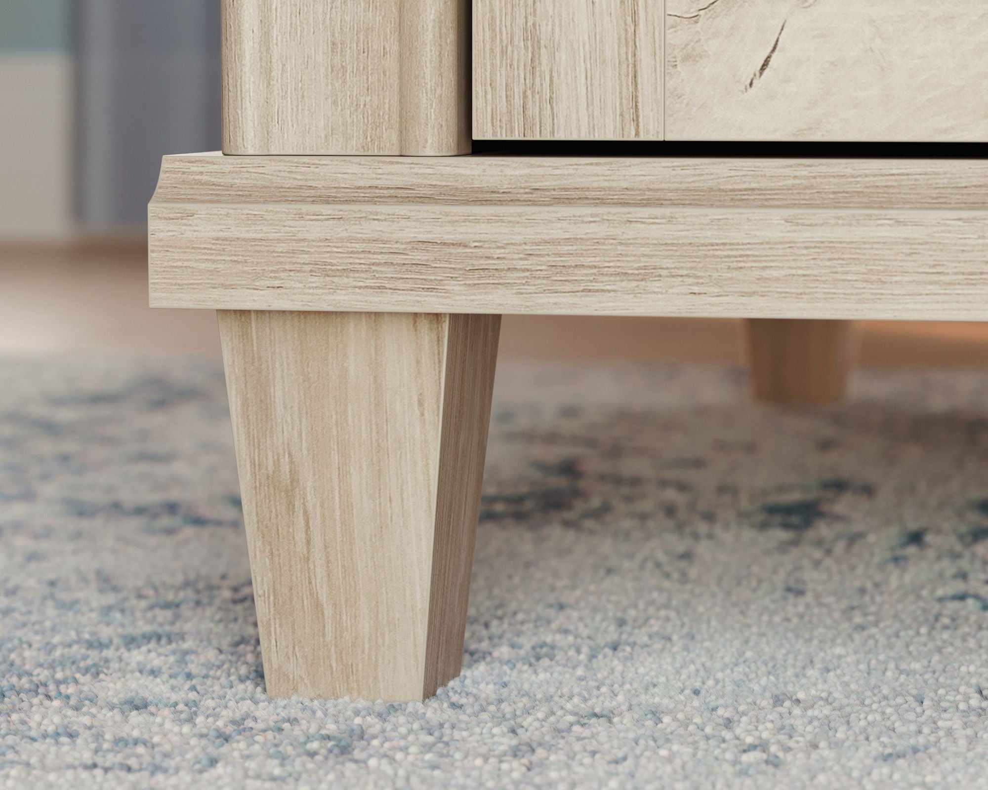 Executive Double Ped Desk in Chalk Oak