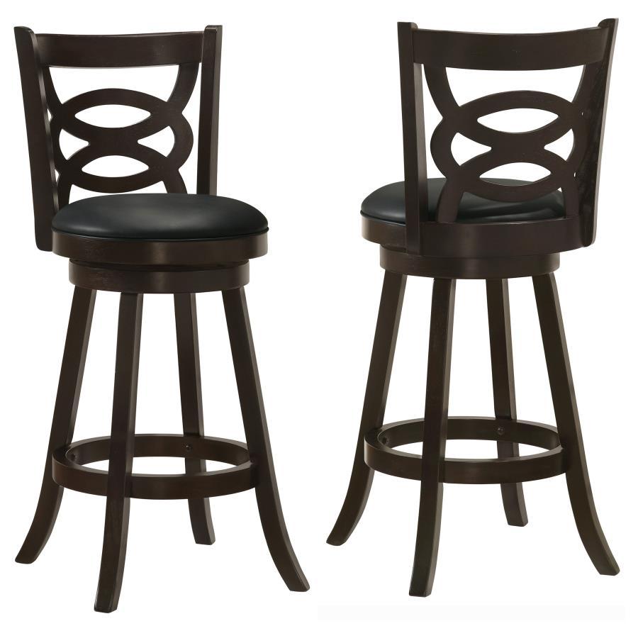 Coaster Fine Furniture Calecita - Wood Swivel Counter Stool (Set of 2) | Meri Furniture
