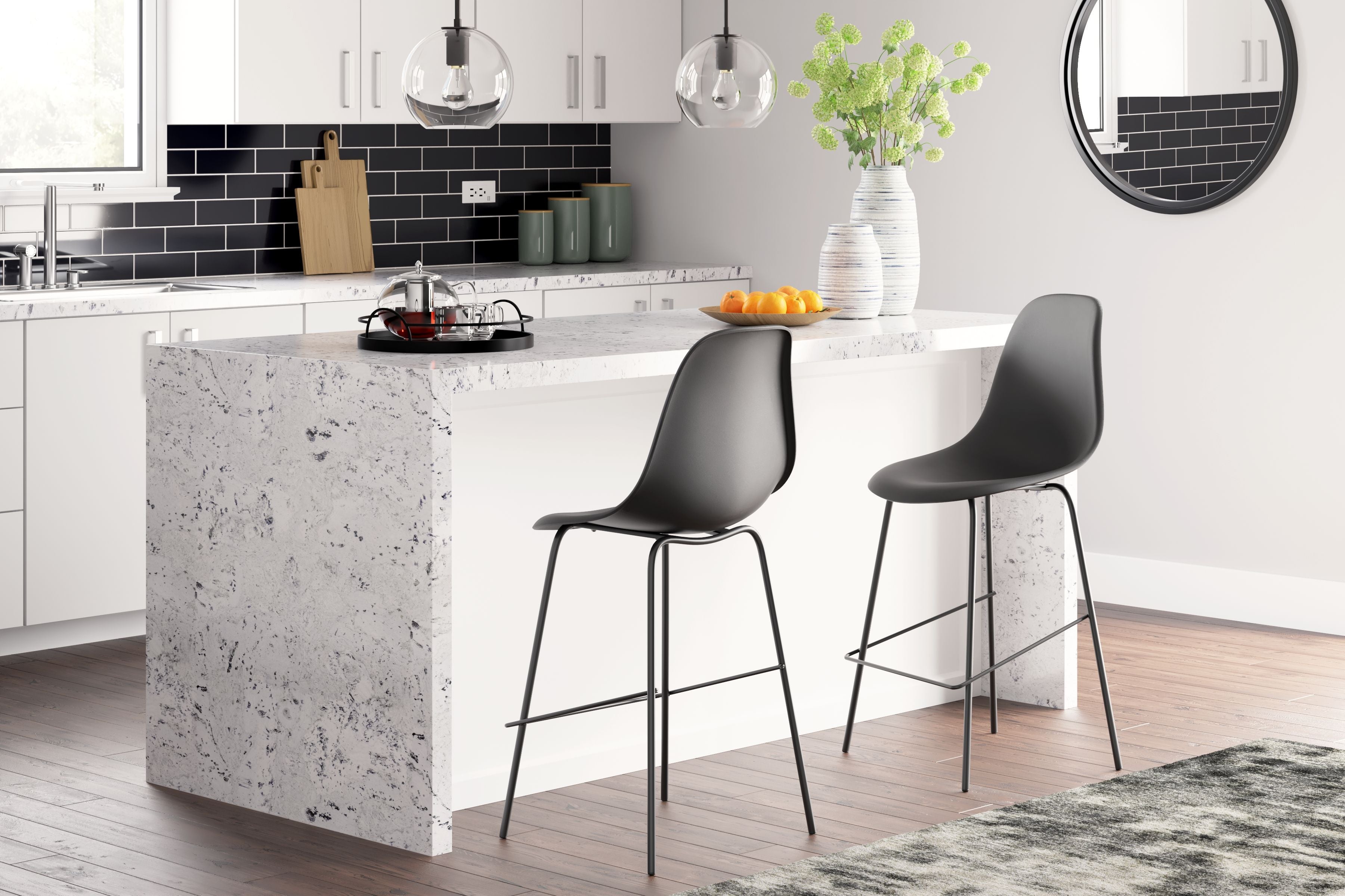 Signature Design by Ashley® Forestead - Barstool (Set of 2) | Meri Furniture