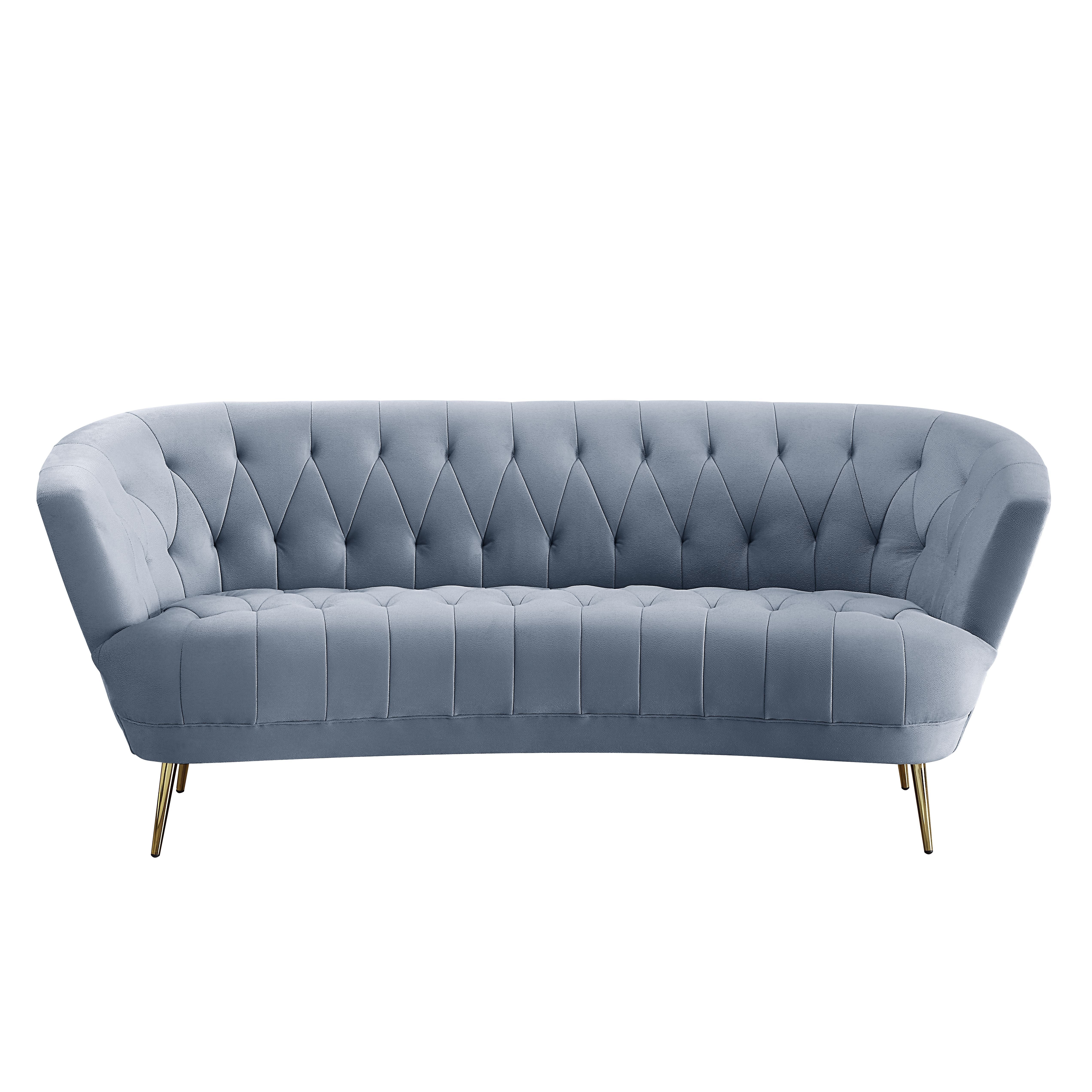 ACME Bayram - Sofa - Light Gray Velvet | Meri Furniture