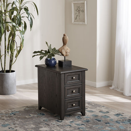 Liberty Furniture Mill Creek - Chair Side Table - Dark Brown | Meri Furniture