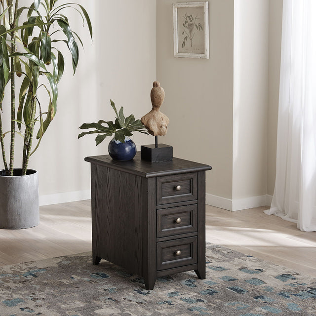 Liberty Furniture Mill Creek - Chair Side Table - Dark Brown | Meri Furniture