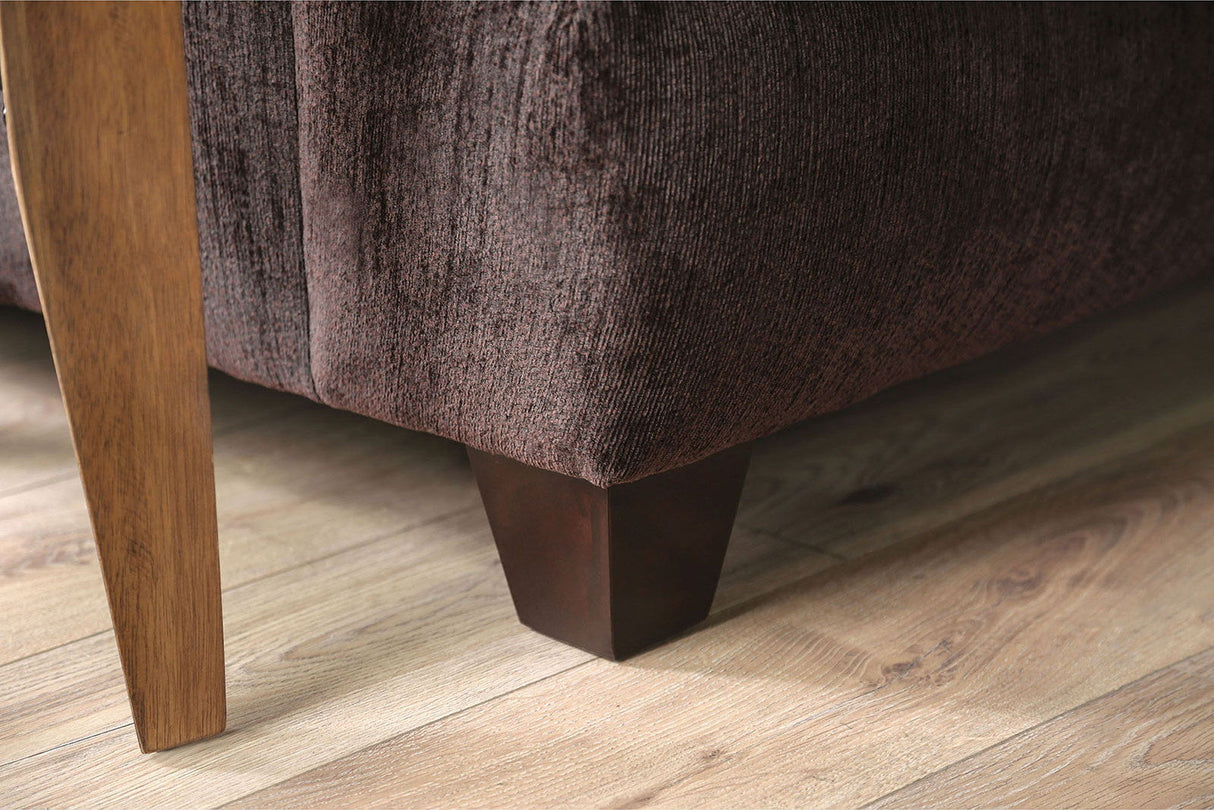 Furniture of America Brynlee - Sofa (*Pillows Sold Separately) - Chocolate | Meri Furniture