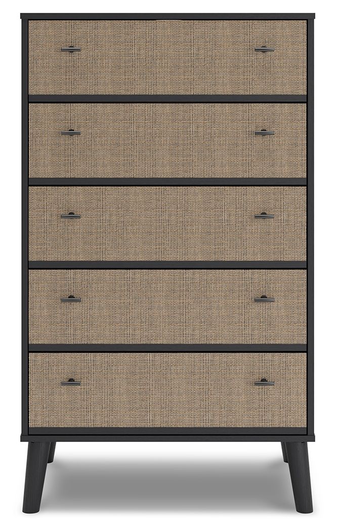 Signature Design by Ashley® Charlang - Black / Gray - Five Drawer Chest | Meri Furniture