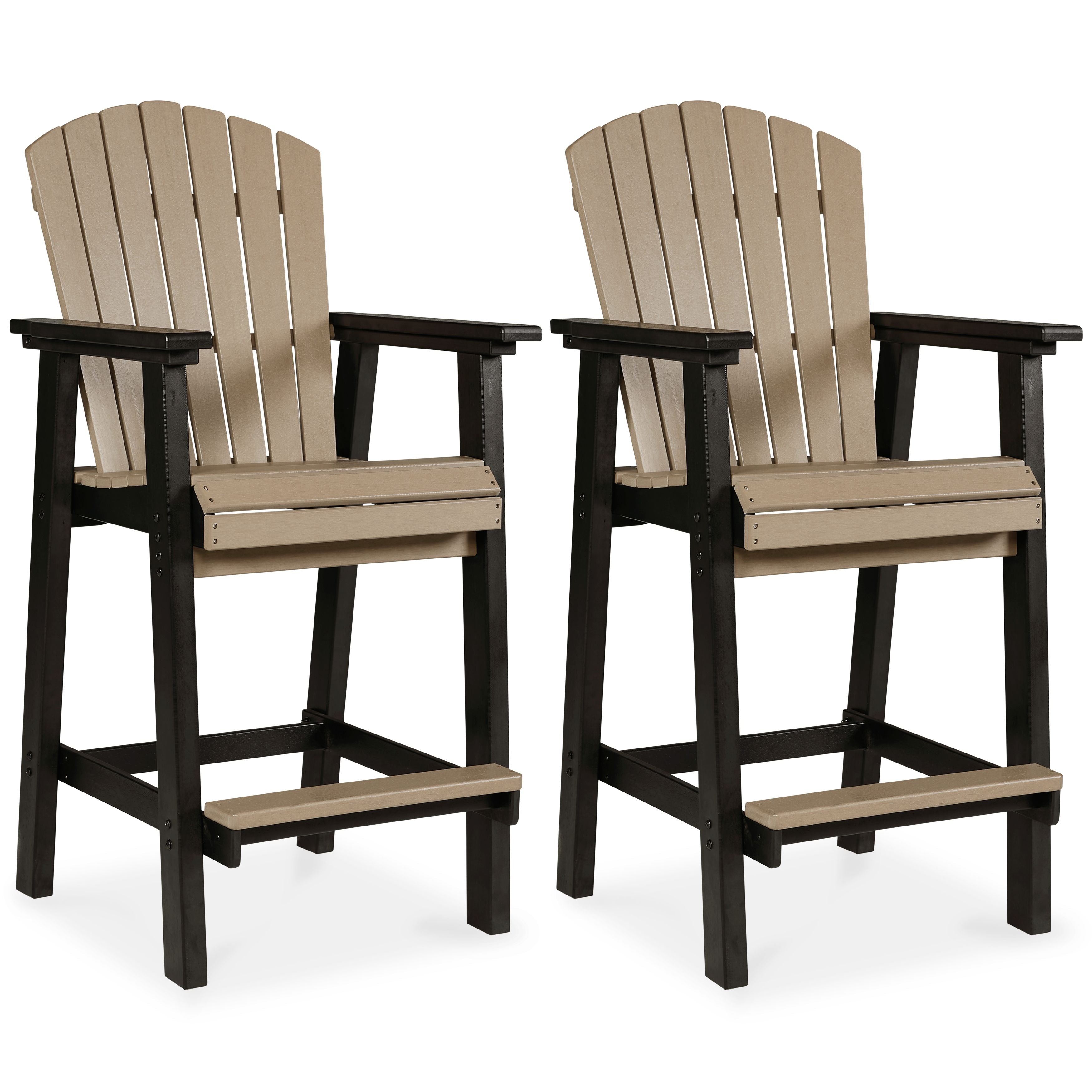 Signature Design by Ashley® Fairen Trail - Black / Driftwood - Tall Barstool (Set of 2) | Meri Furniture