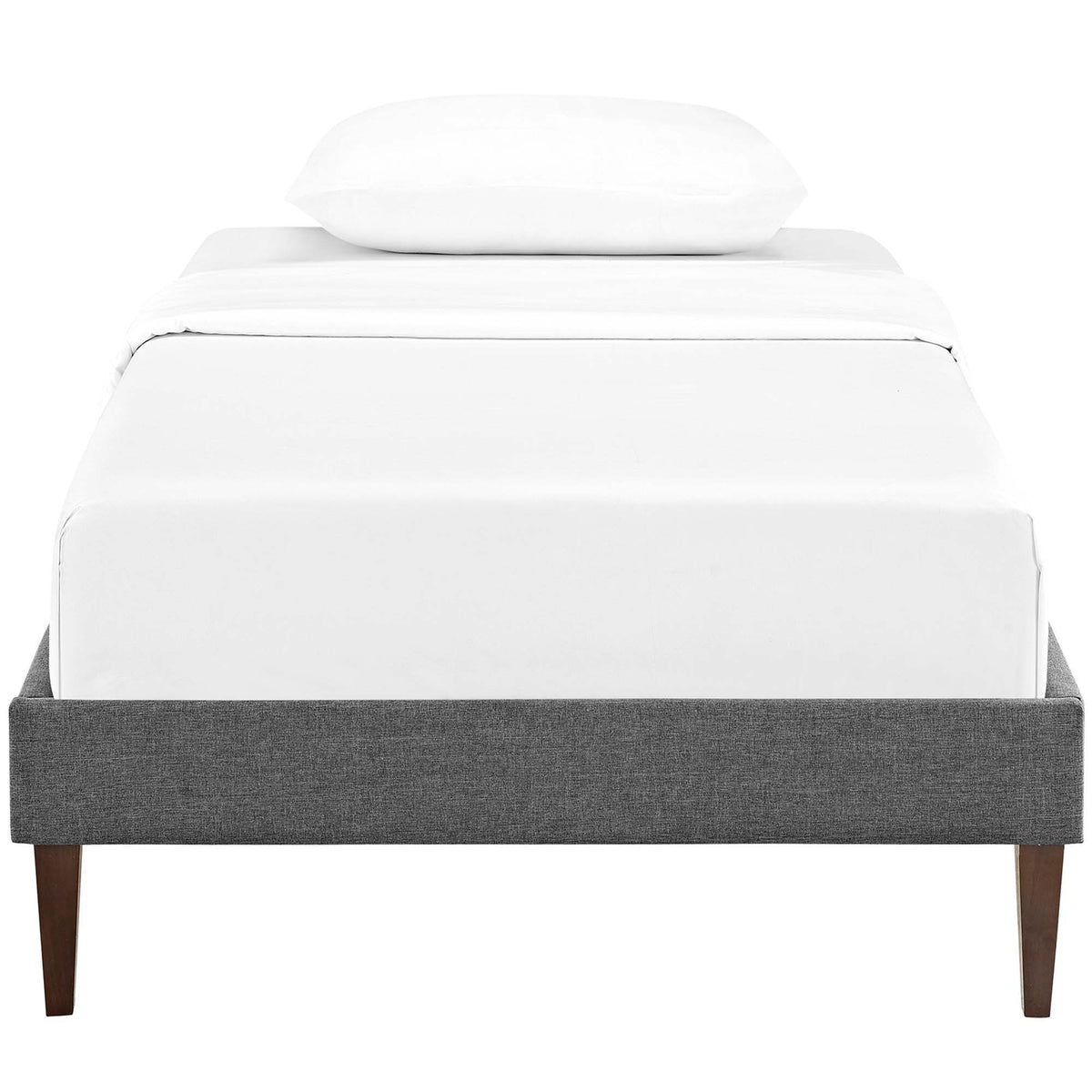 Tessie Fabric Twin Bed Frame with Squared Tapered Legs by Modway