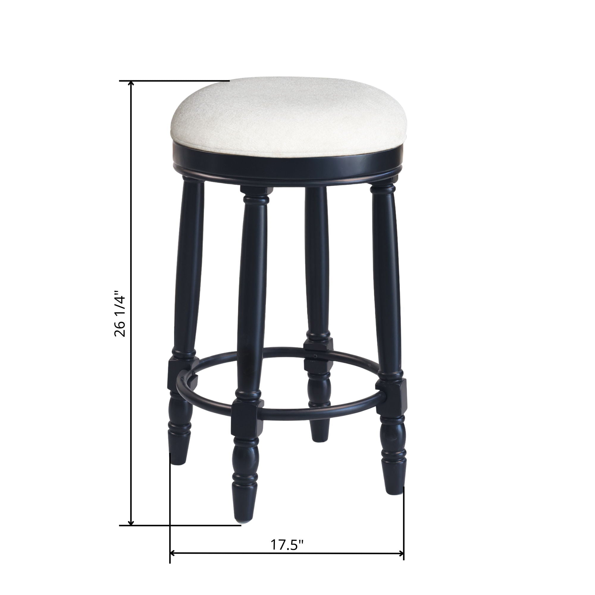 360° Swivel Wooden Barstools With Upholstered Seat, Counter Height (Set of 2)