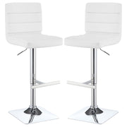 Coaster Fine Furniture Bianca - Square Upholstered Adjustable Bar Stools (Set of 2) | Meri Furniture