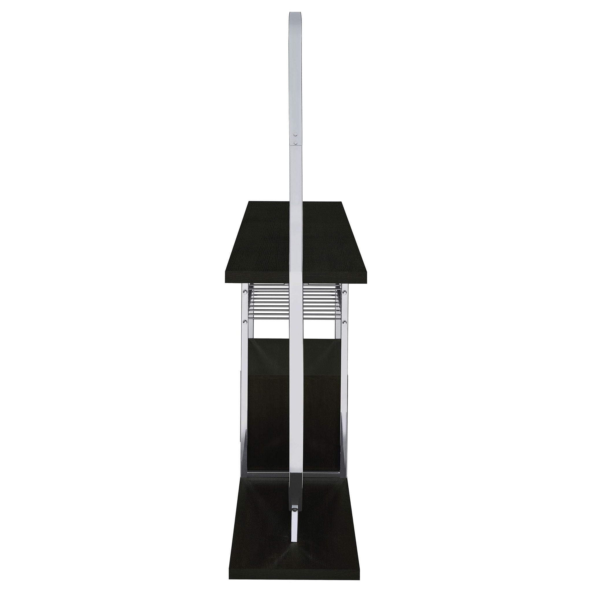 Risley 2-door Circular LED Wine Cabinet Dark Charcoal