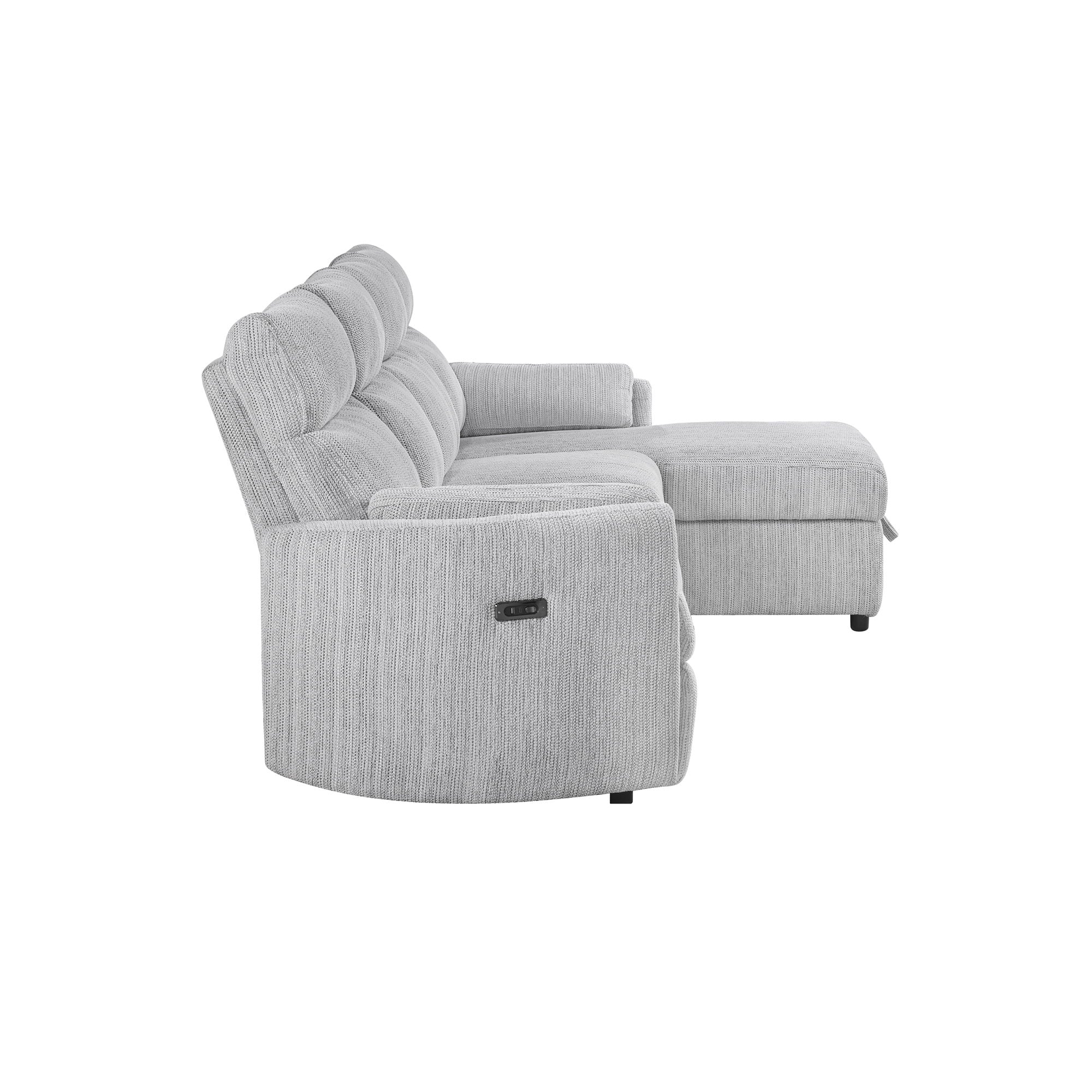 Sleeper Sofa With Storage Chaise - Gray