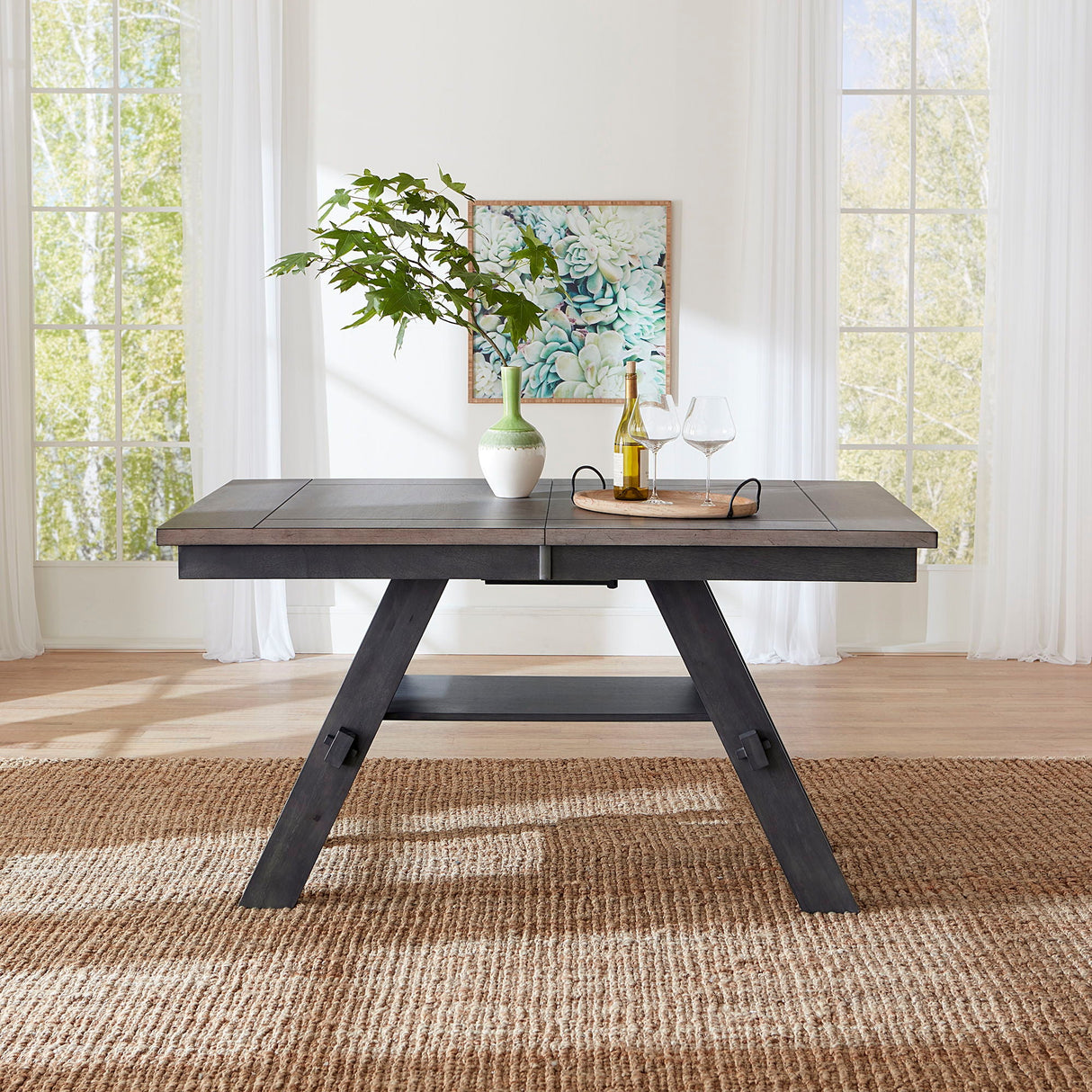 Liberty Furniture Lawson - Gathering Table Set - Dark Gray | Meri Furniture