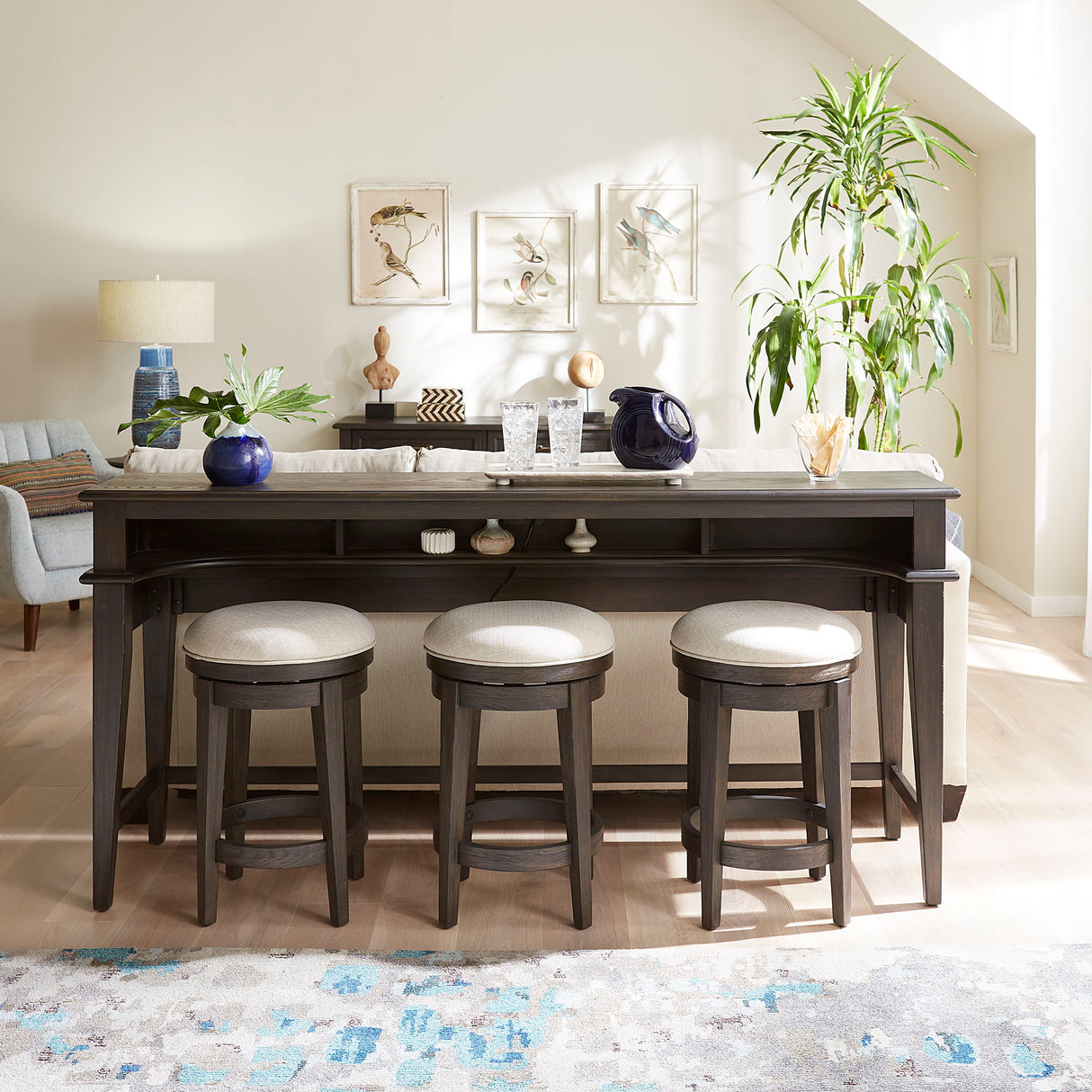 Liberty Furniture Mill Creek - Console Bar Table - Dark Brown | Meri Furniture
