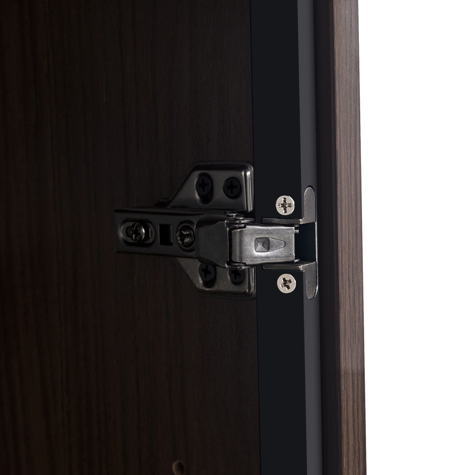 Modern Minimalist Style LED Curio Cabinet With Tempered Glass Door, Metal Legs