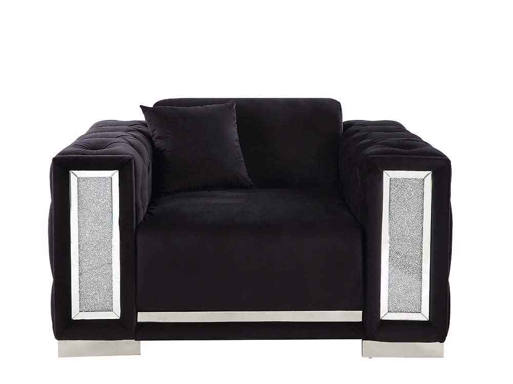 ACME Trislar - Chair - Black Velvet | Meri Furniture