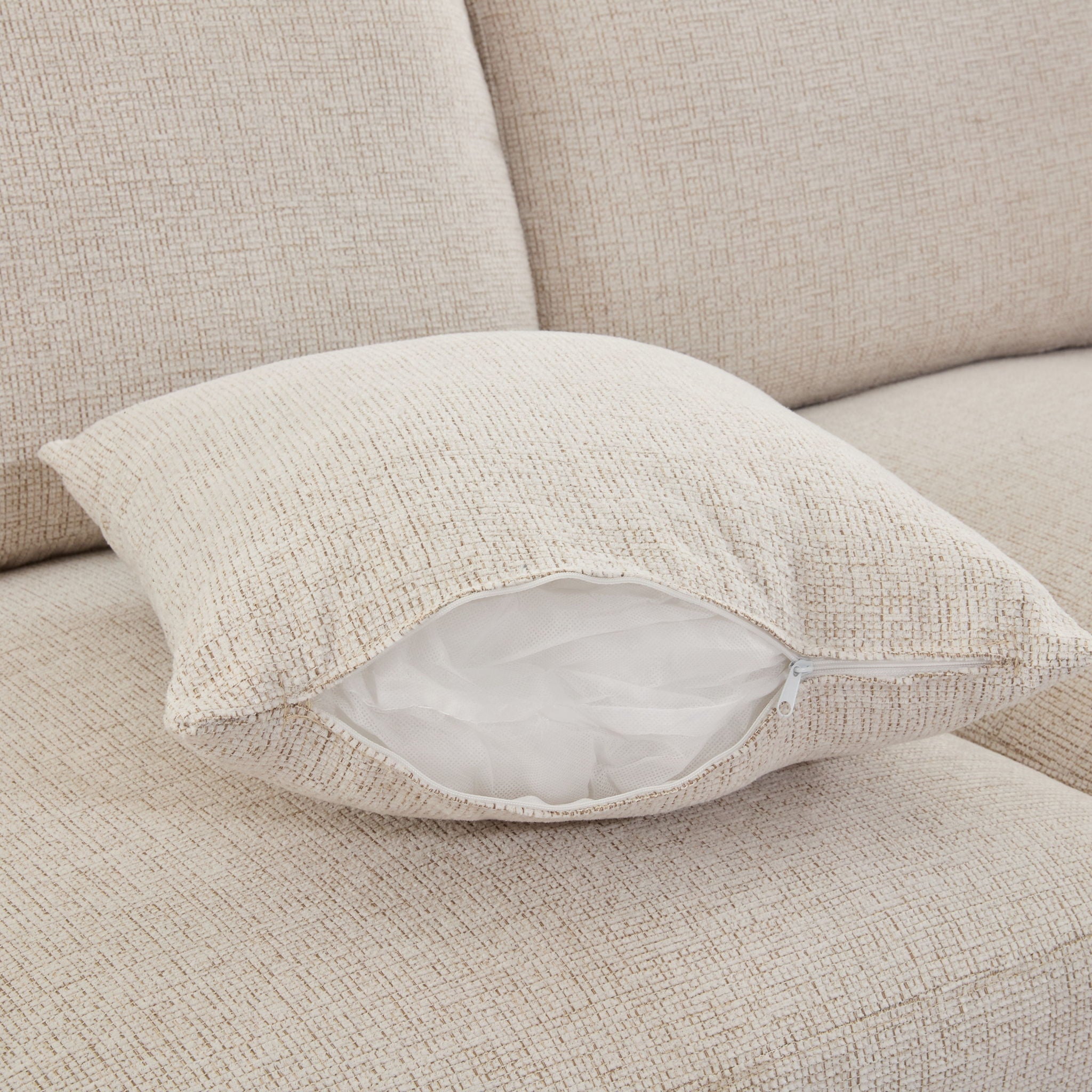 Sectional Sofa Modular U-Shaped With Ottoman & USB Ports