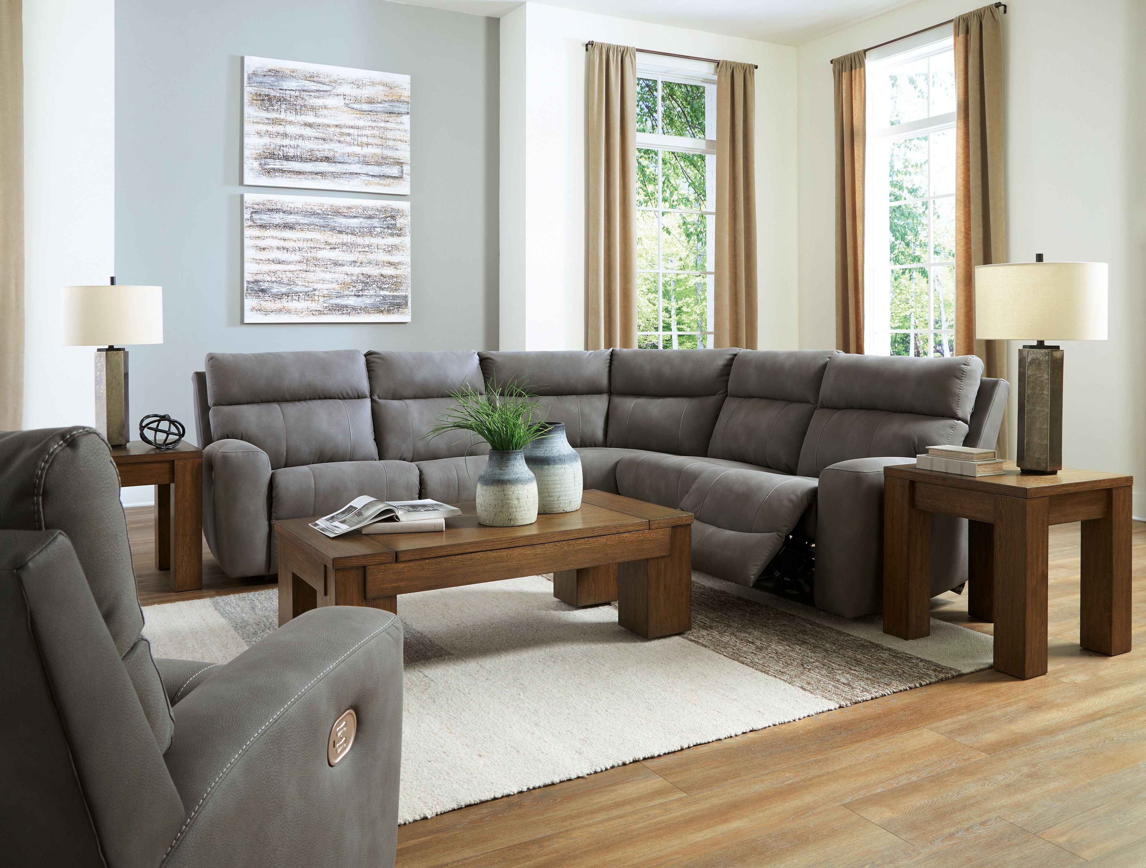 Signature Design by Ashley® Next-gen Durapella - Power Reclinering Sectional Set | Meri Furniture