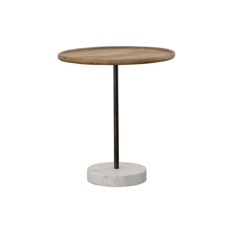 Coaster Fine Furniture Ginevra - Round Marble Base Accent Table | Meri Furniture