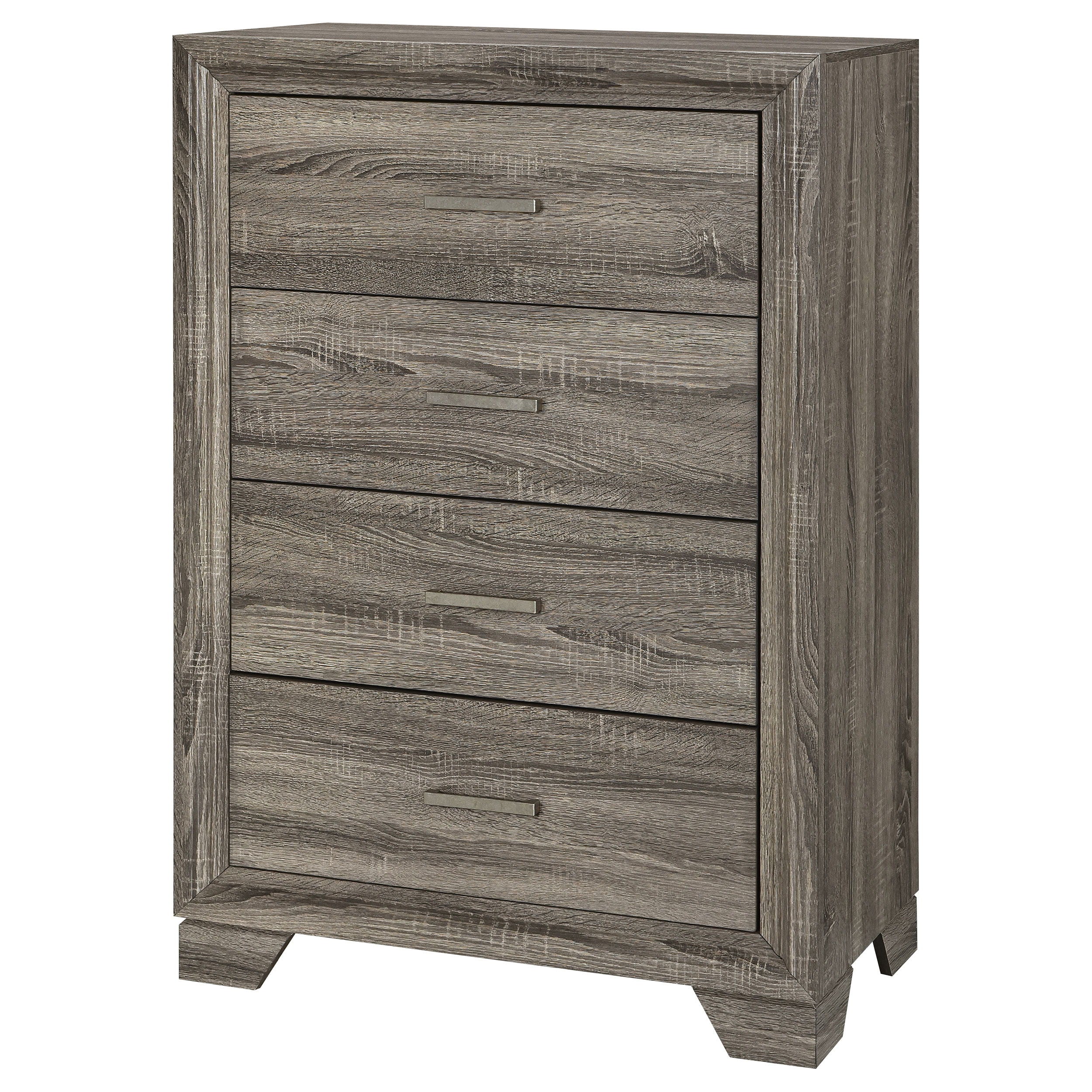 Coaster Fine Furniture Wright - 4-Drawer Chest Of Drawers - Brown Oak | Meri Furniture