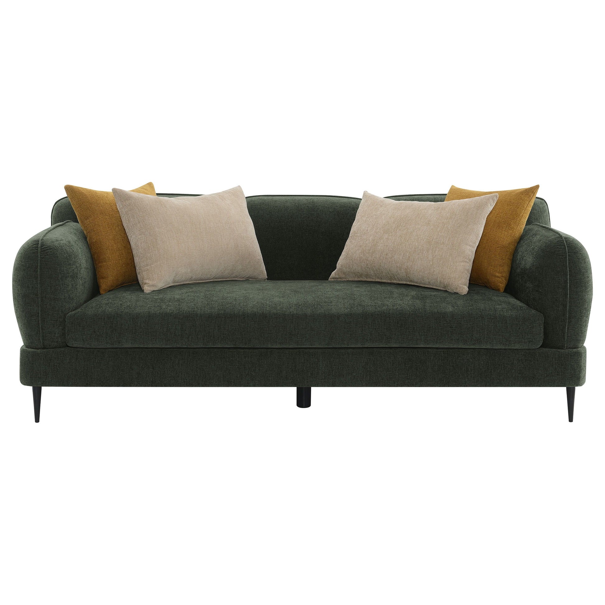 Coaster Fine Furniture Jade - Chenille Upholstered Modern Track Arm Sofa - Green | Meri Furniture