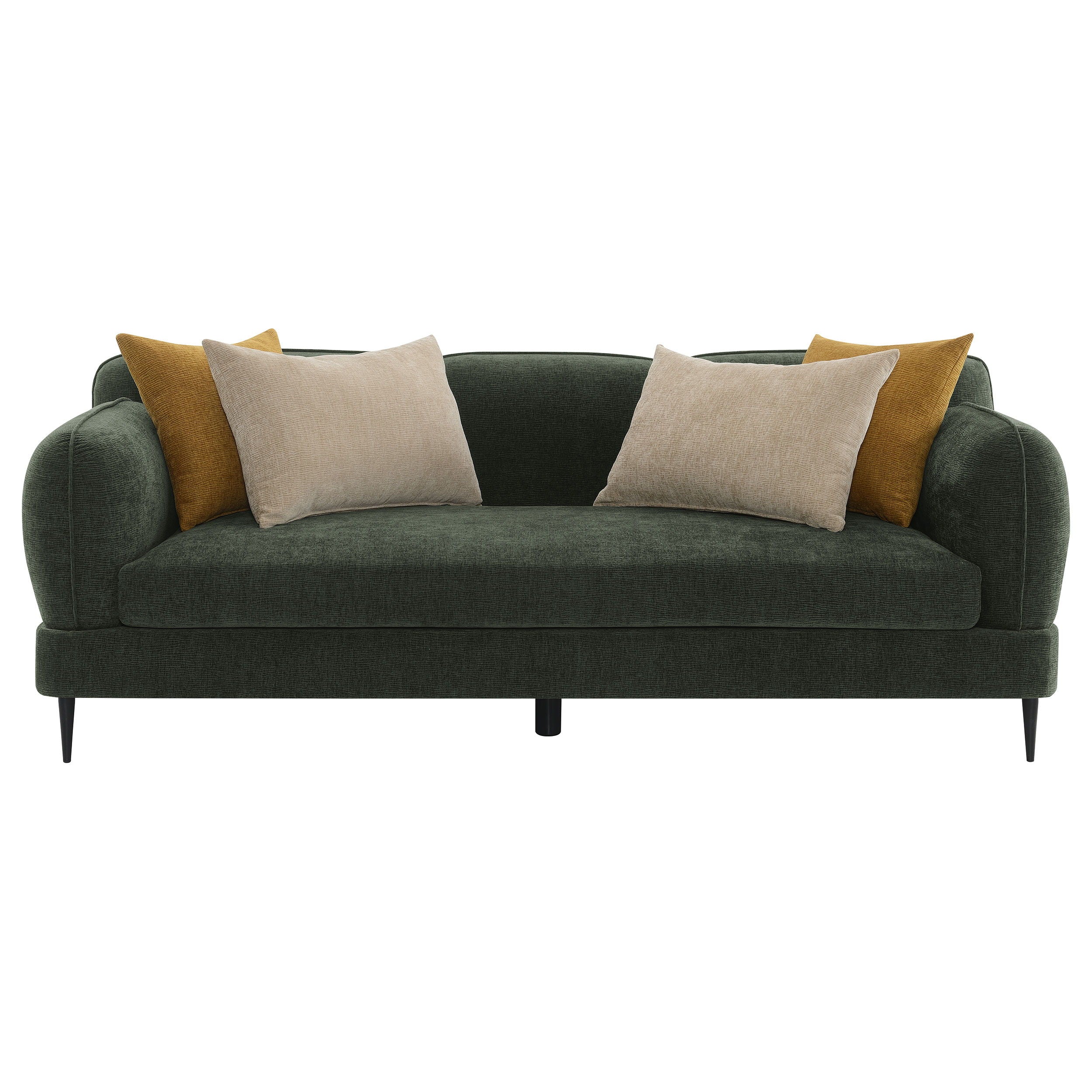 Coaster Fine Furniture Jade - Chenille Upholstered Modern Track Arm Sofa - Green | Meri Furniture