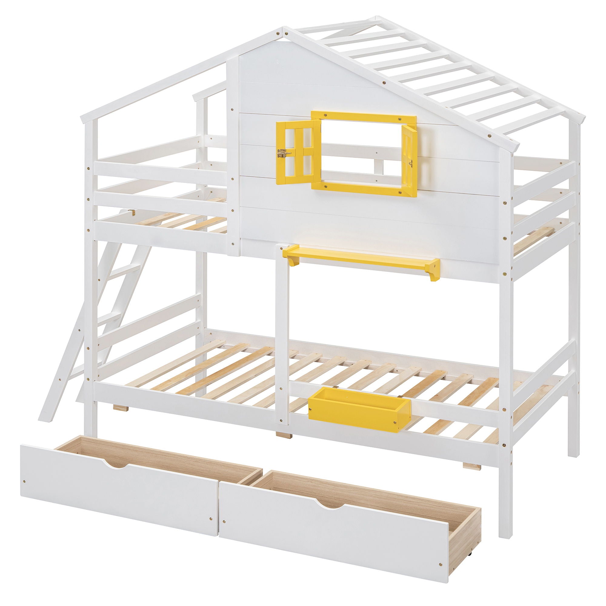Bunk Bed With Playhouse Roof And Window