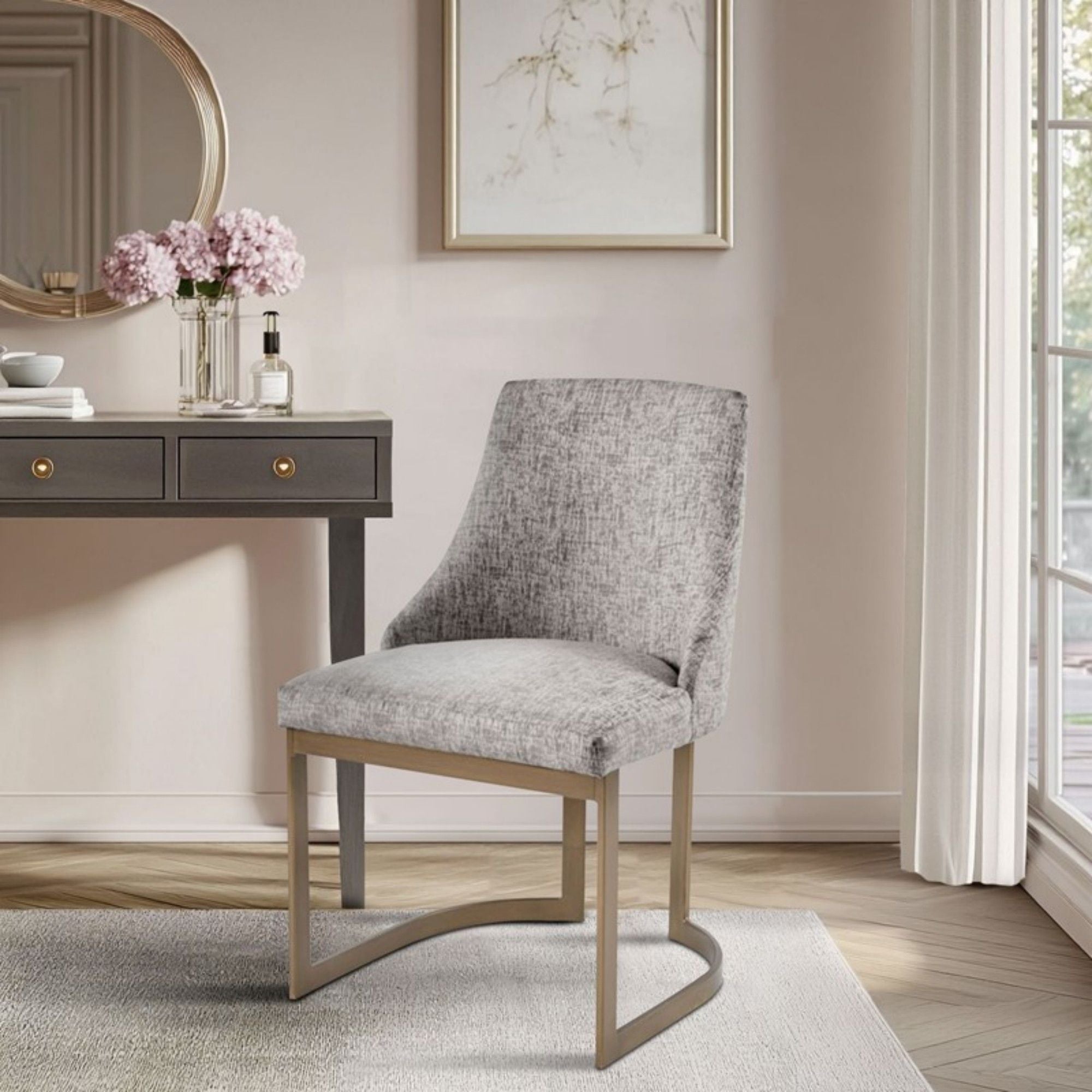 Contemporary Modern Accent Dining Chairs (Set of 2)